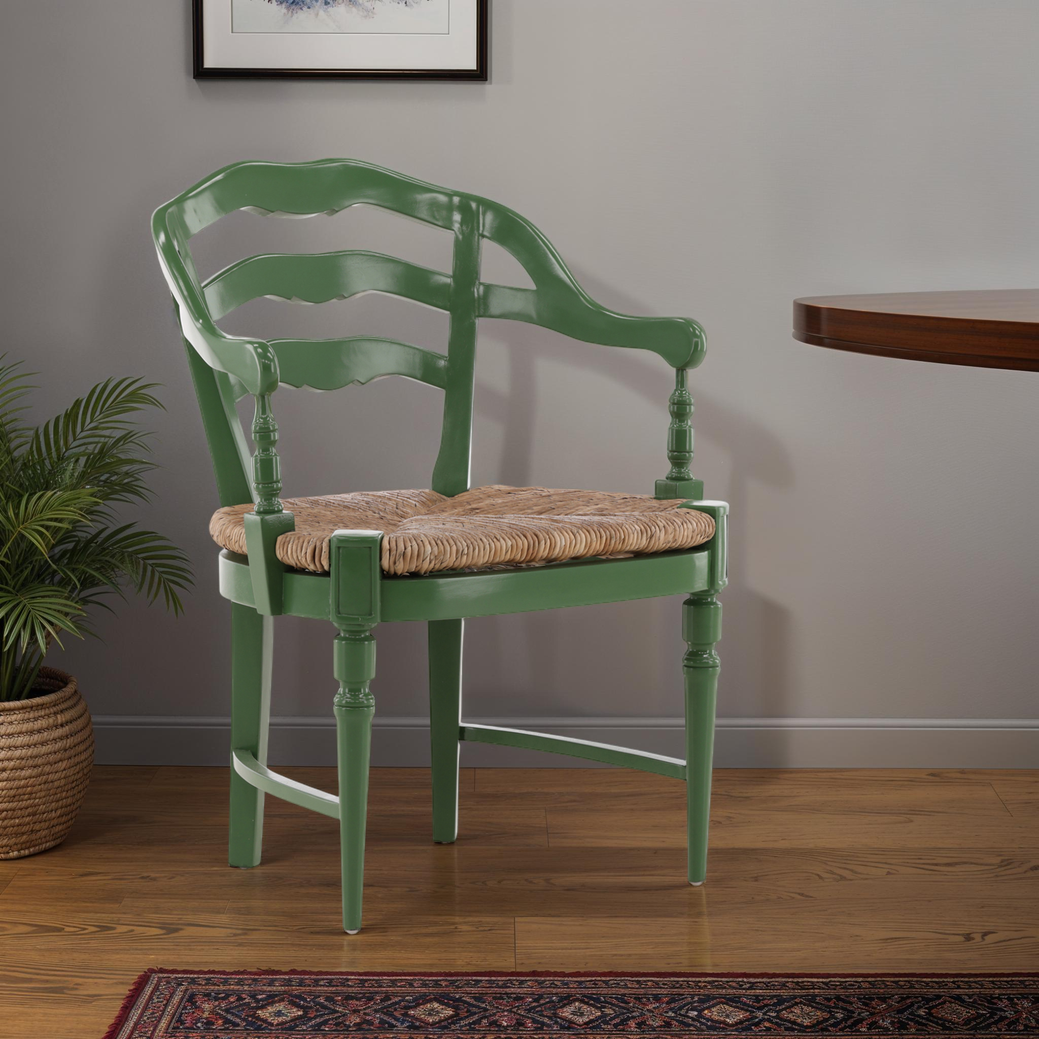 Wickers Rush Seat Armchair