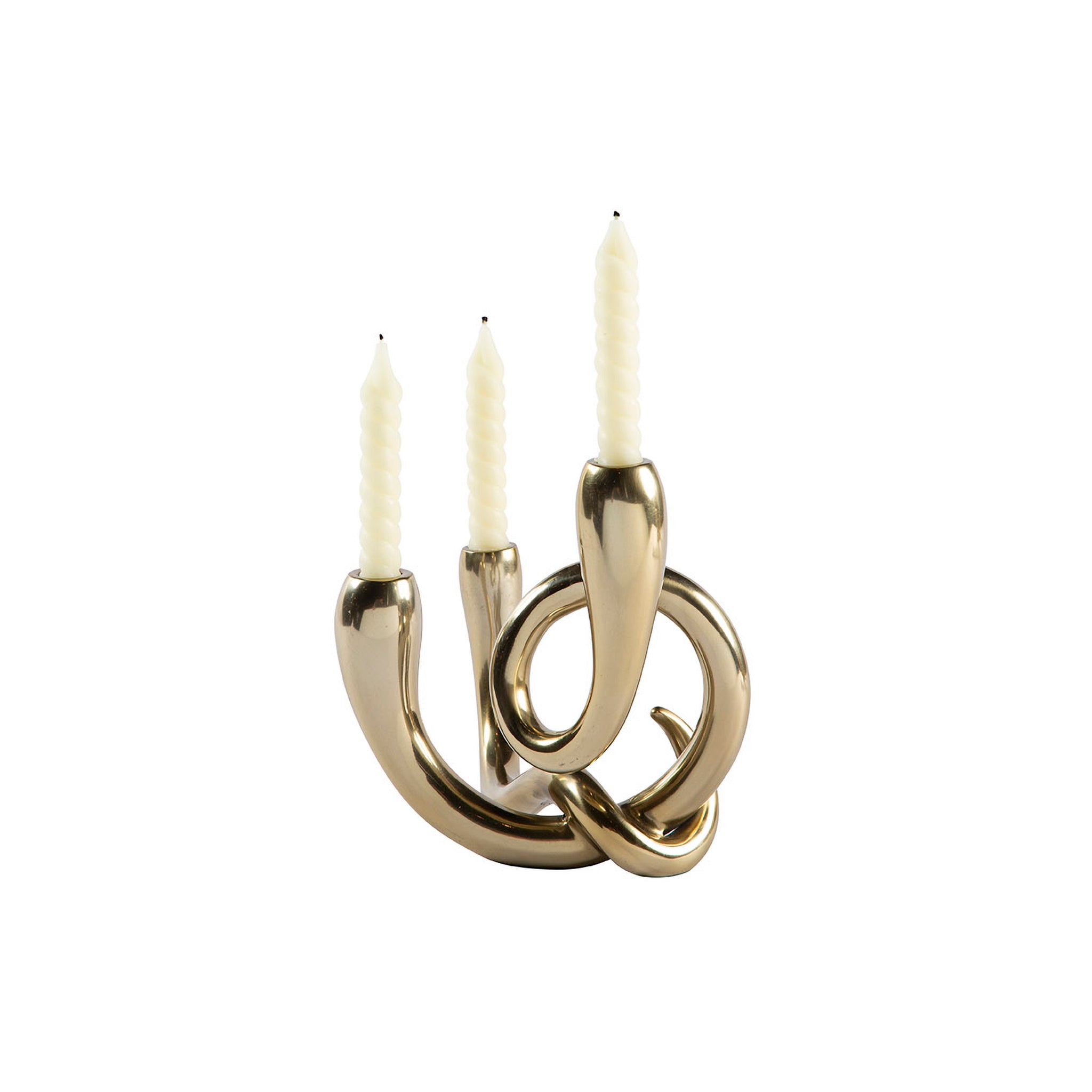 Ardiano Brass Knot Candelabra, Set of 2