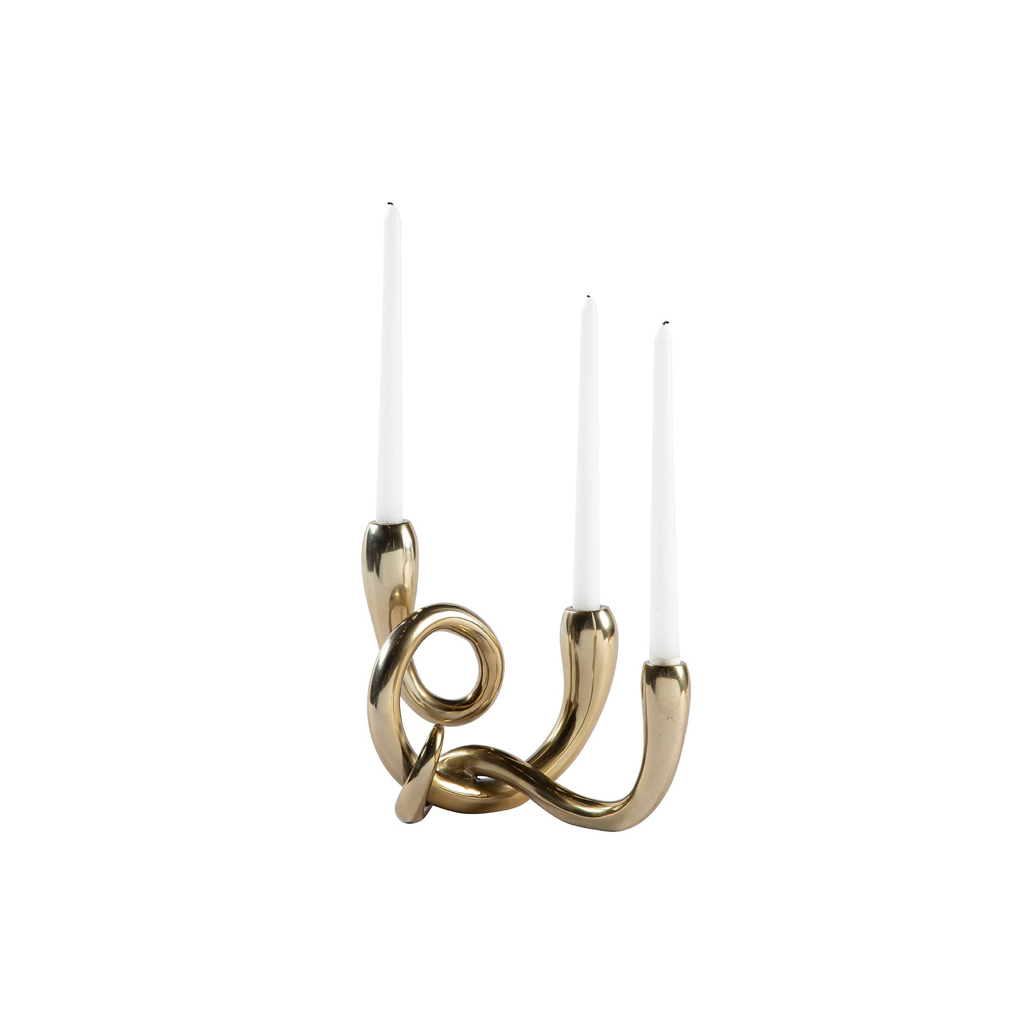 Ardiano Brass Knot Candelabra, Set of 2
