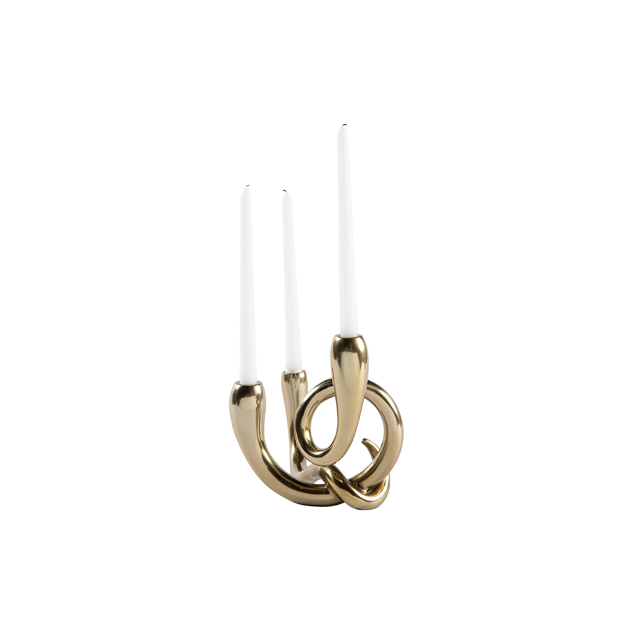 Ardiano Brass Knot Candelabra, Set of 2