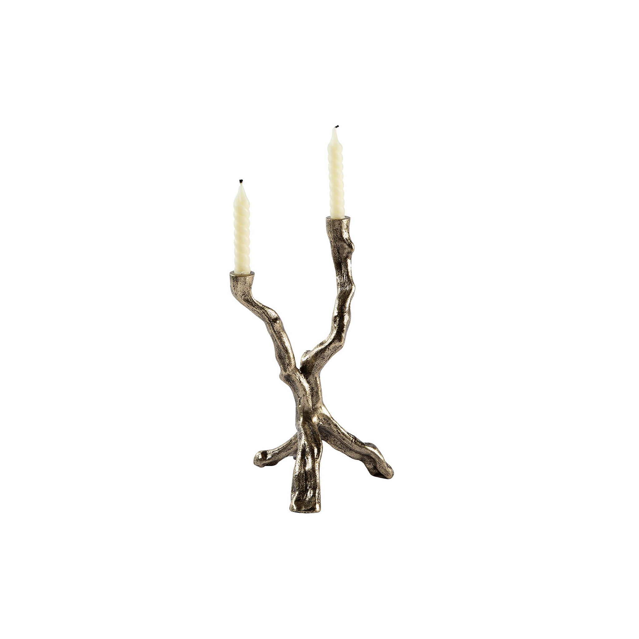Ferentino Branch Brass Candelabra, Set of 3