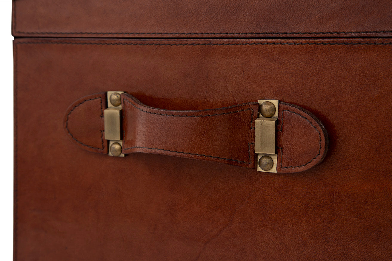 Marcellus Leather Storage Trunk