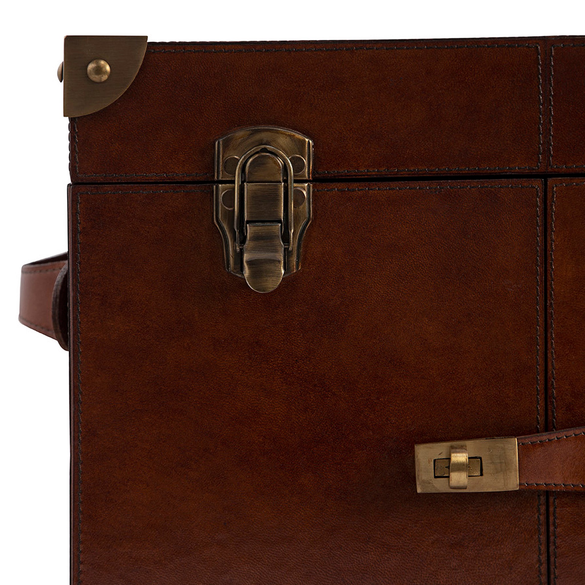 Marcellus Leather Storage Trunk