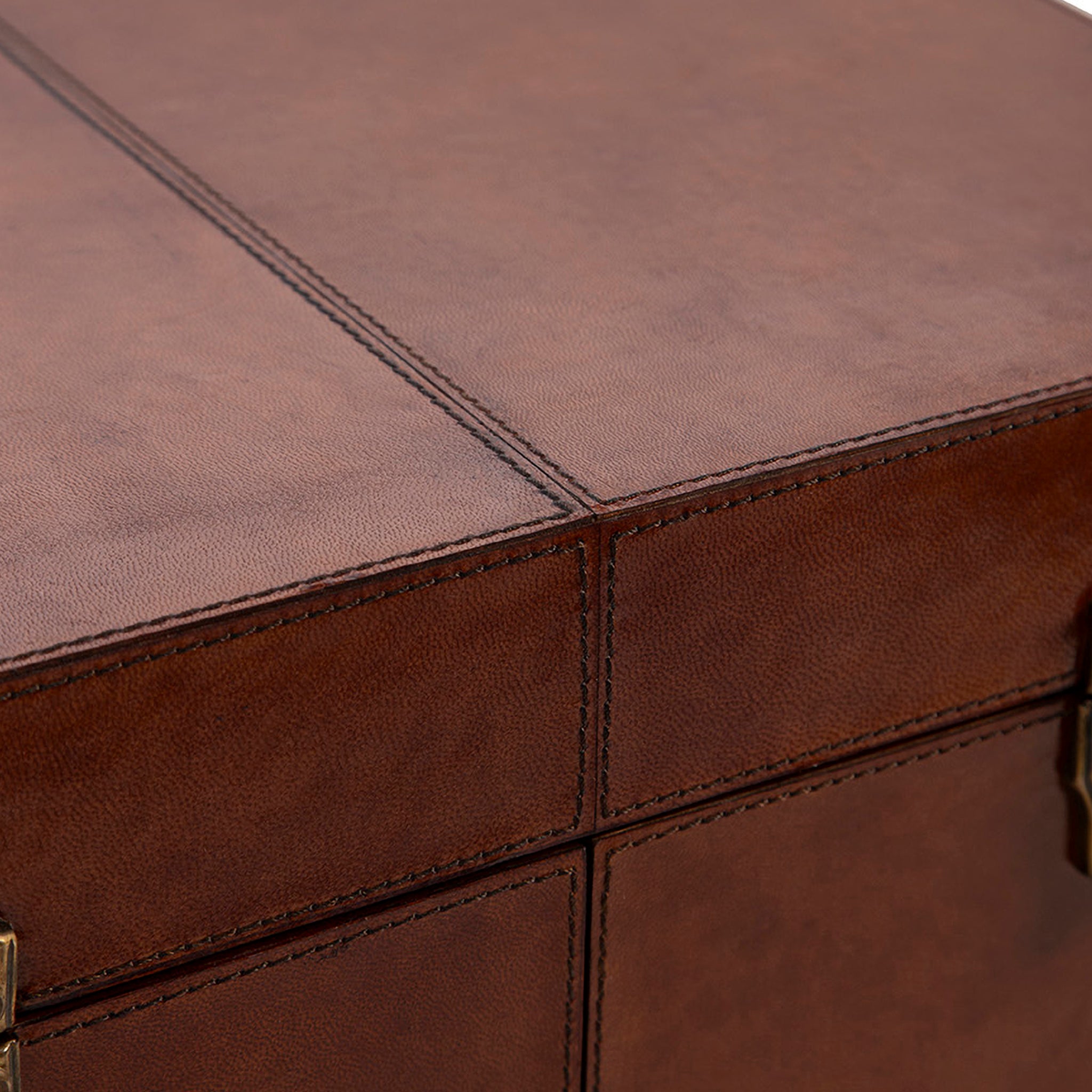 Marcellus Leather Storage Trunk