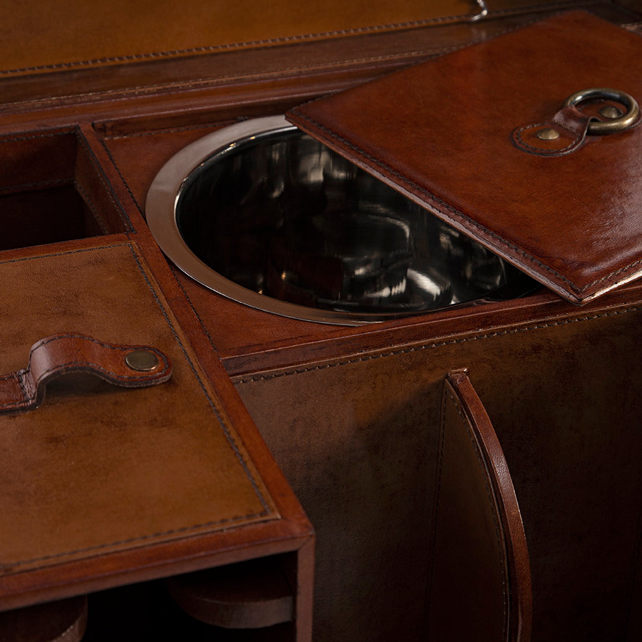 Marcellus Leather Storage Trunk