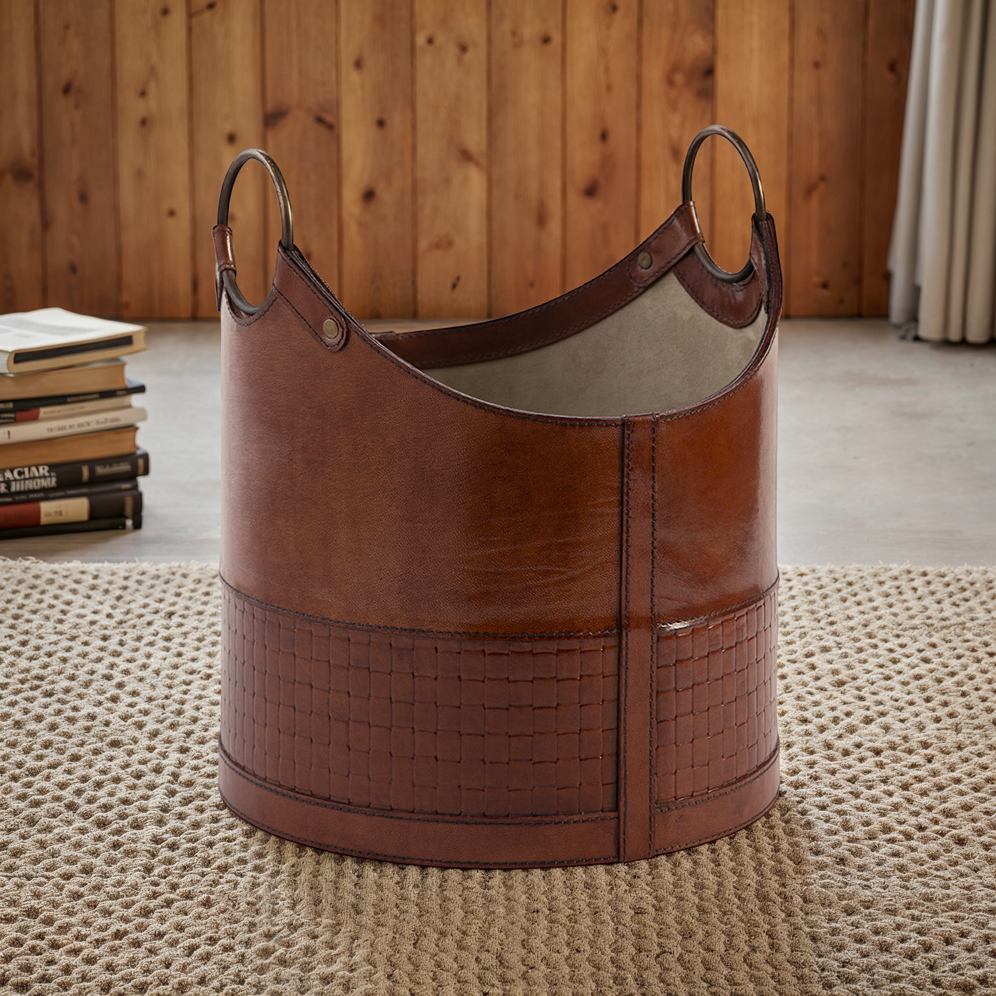 Tivaro Leather Storage Basket