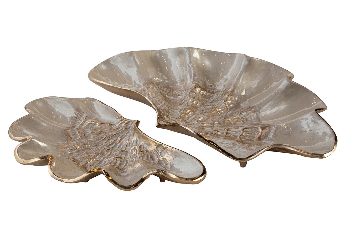 Varella Textured Ceramic Trays, Set of 2