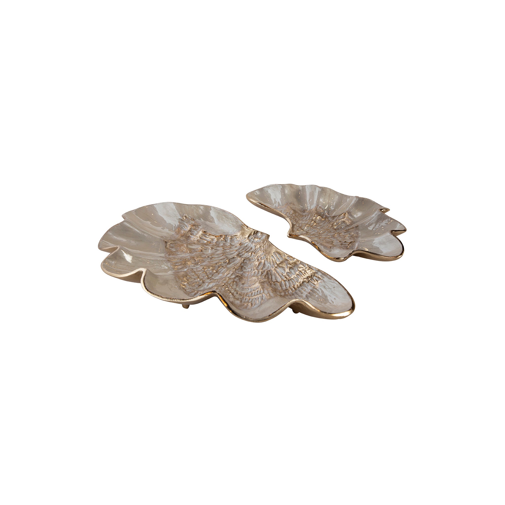 Varella Textured Ceramic Trays, Set of 2