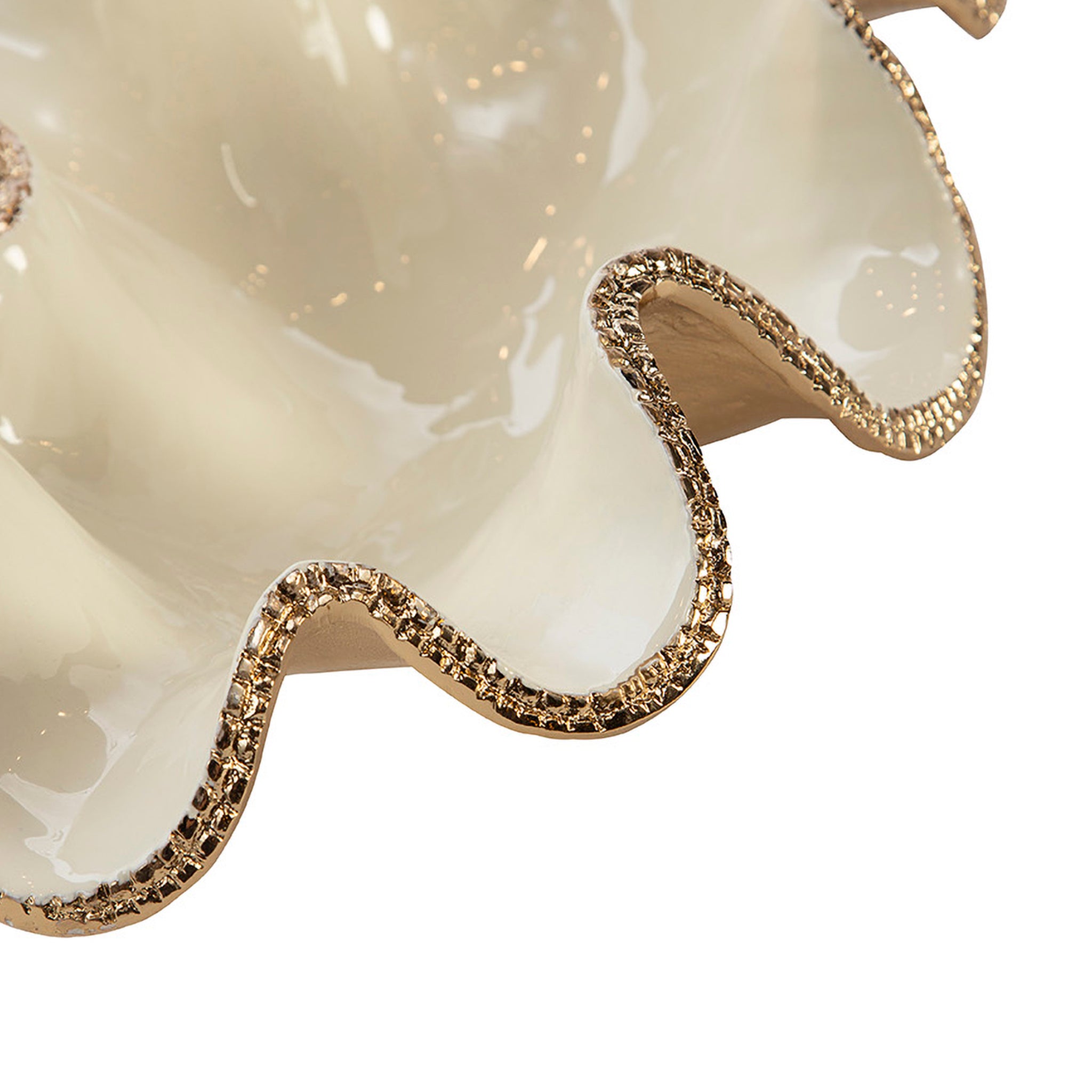 Elaria Sculpted Metal Wave Bowls