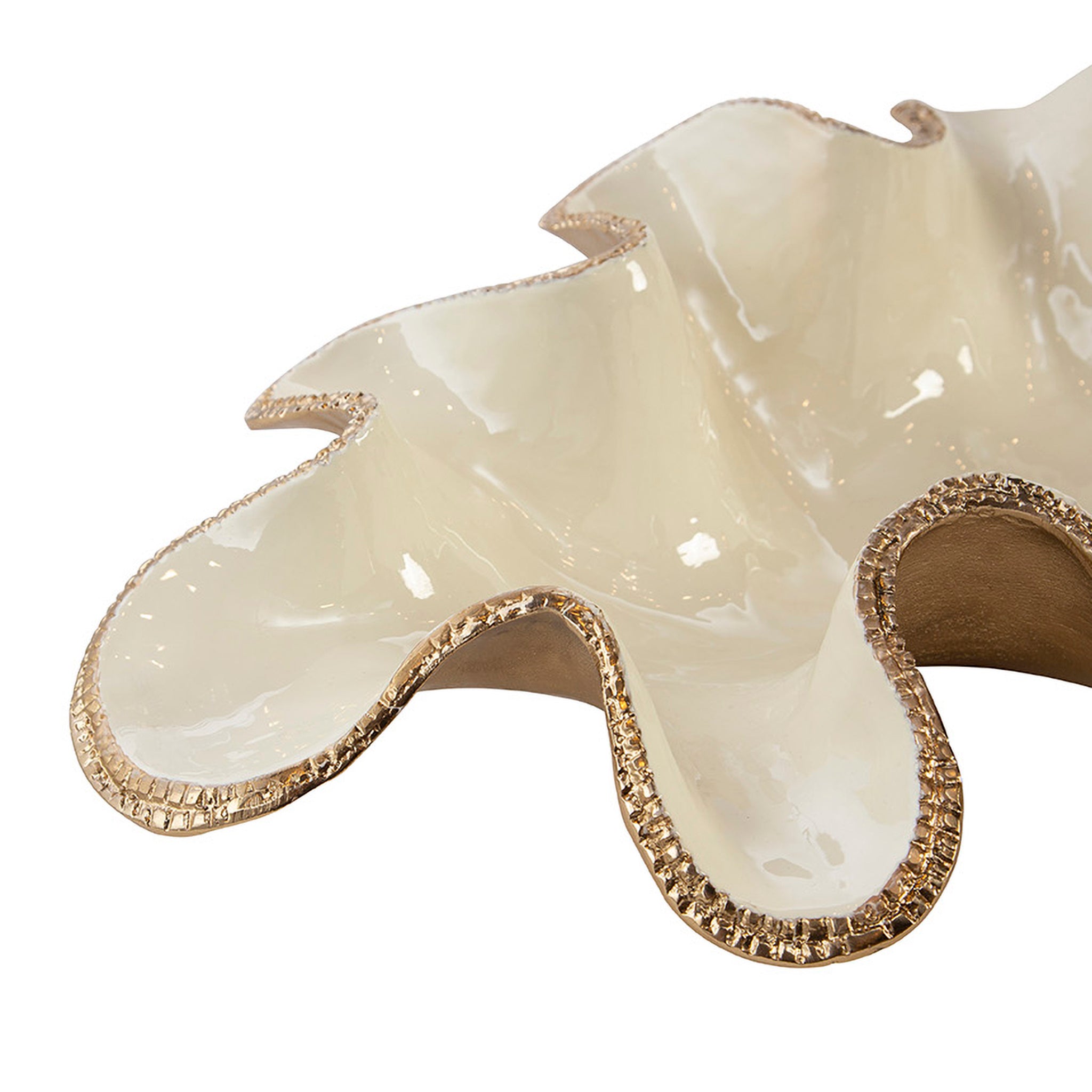 Elaria Sculpted Metal Wave Bowls