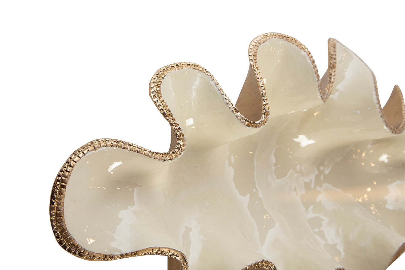 Elaria Sculpted Metal Wave Bowls