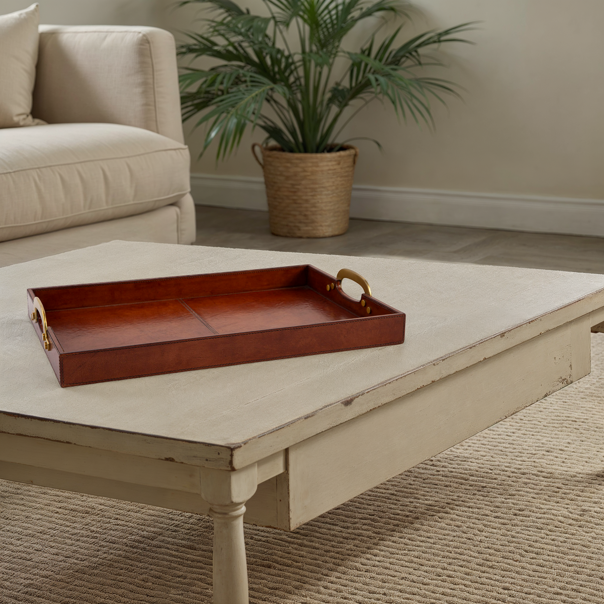 Lazaro Leather Serving Tray