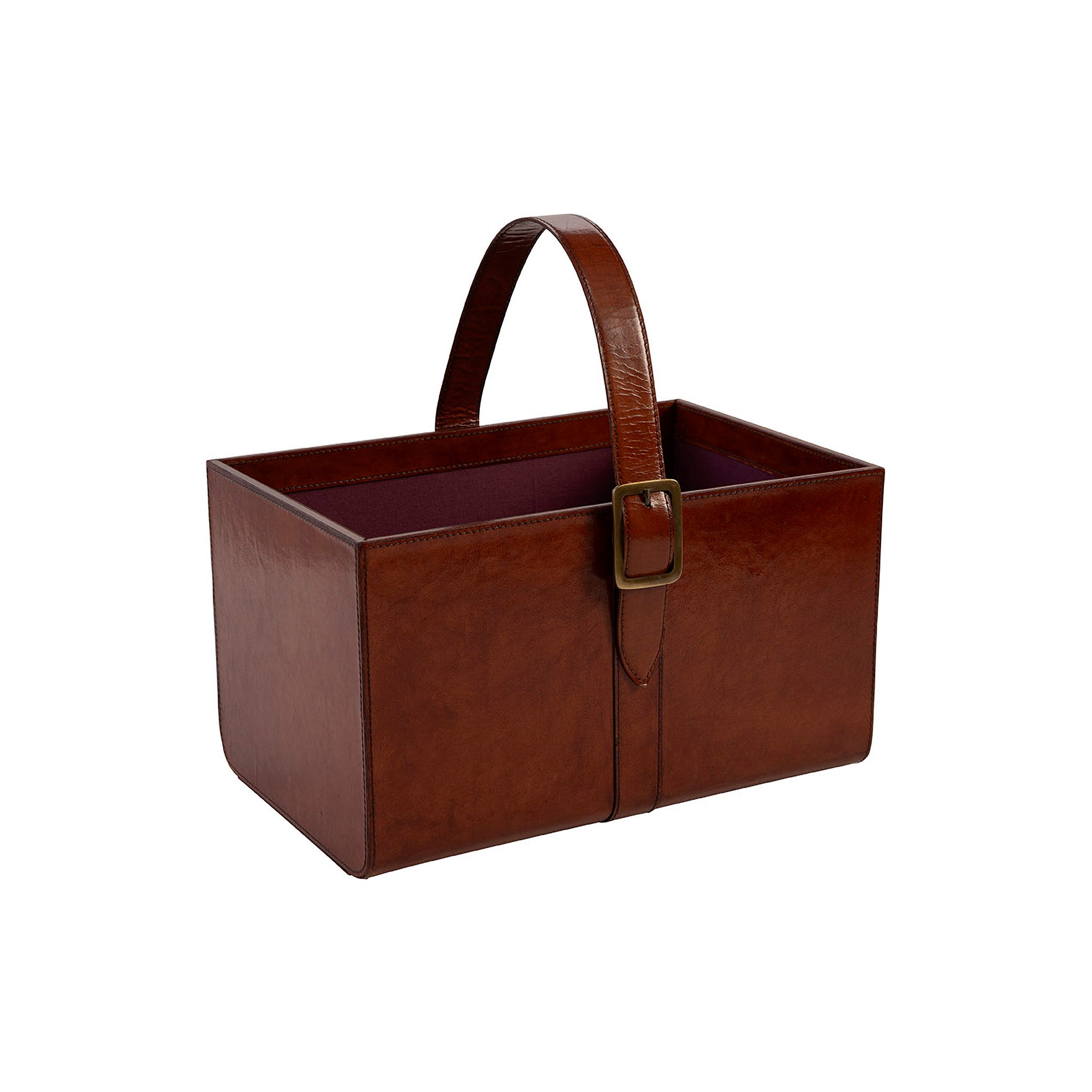 Valenza Leather Storage Basket