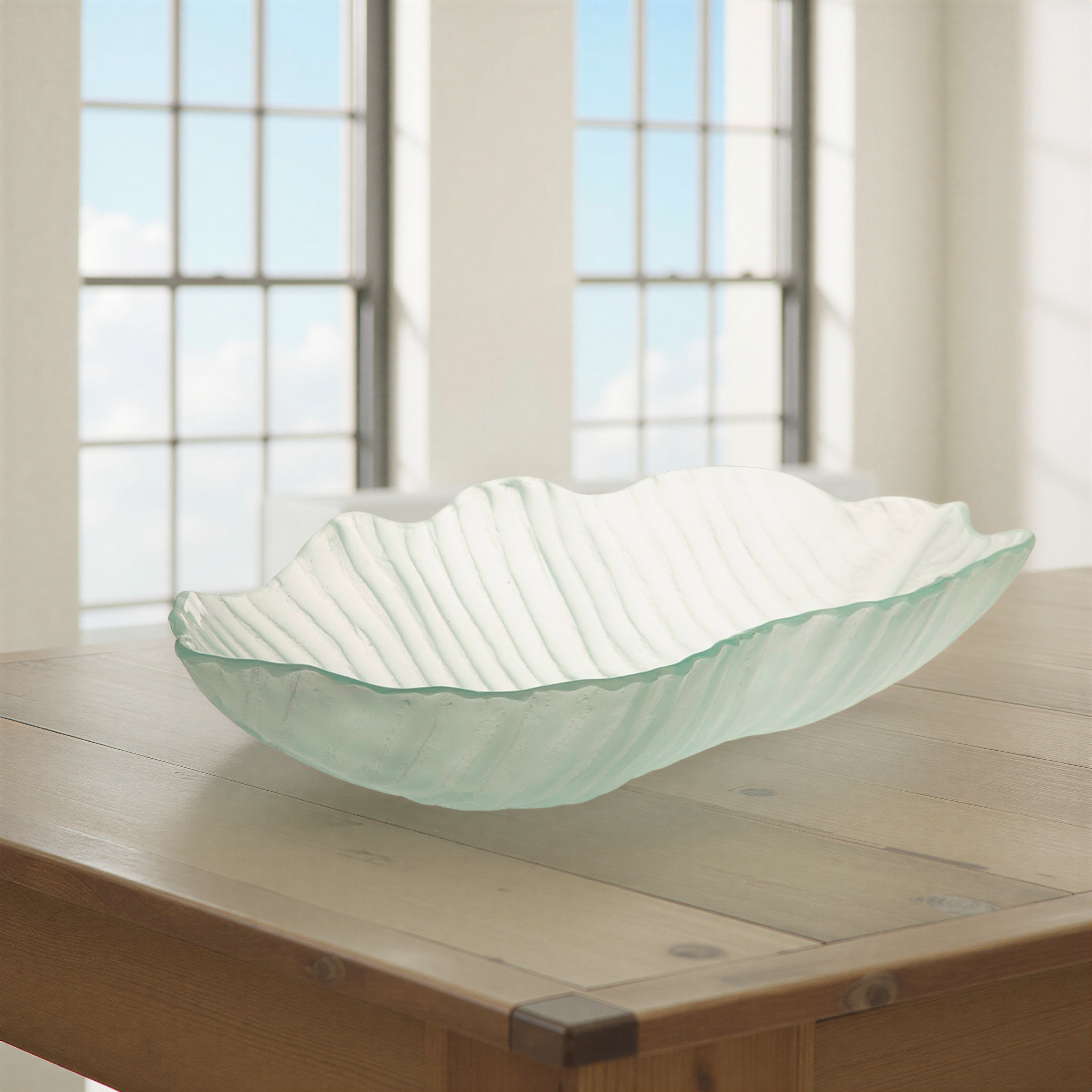 Maribel Glass Leaf Bowl Set