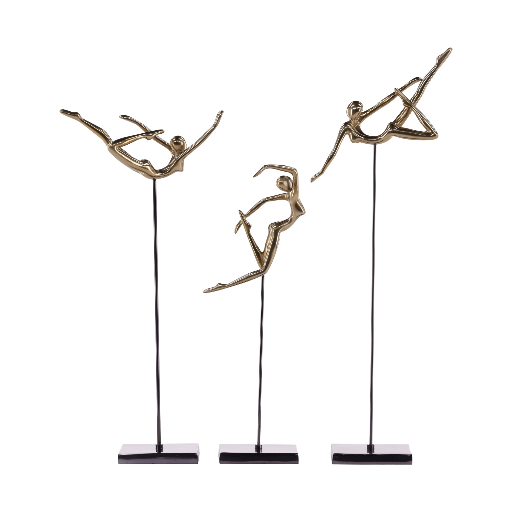 Lyara Brass Acrobat Sculptures