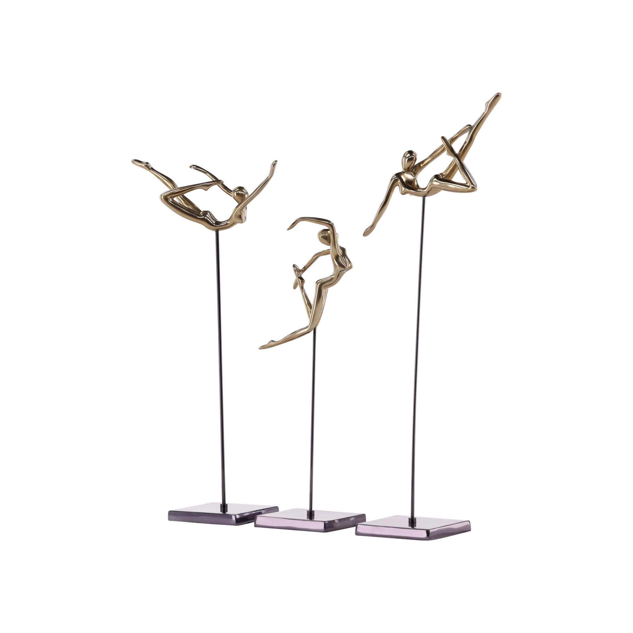 Lyara Brass Acrobat Sculptures