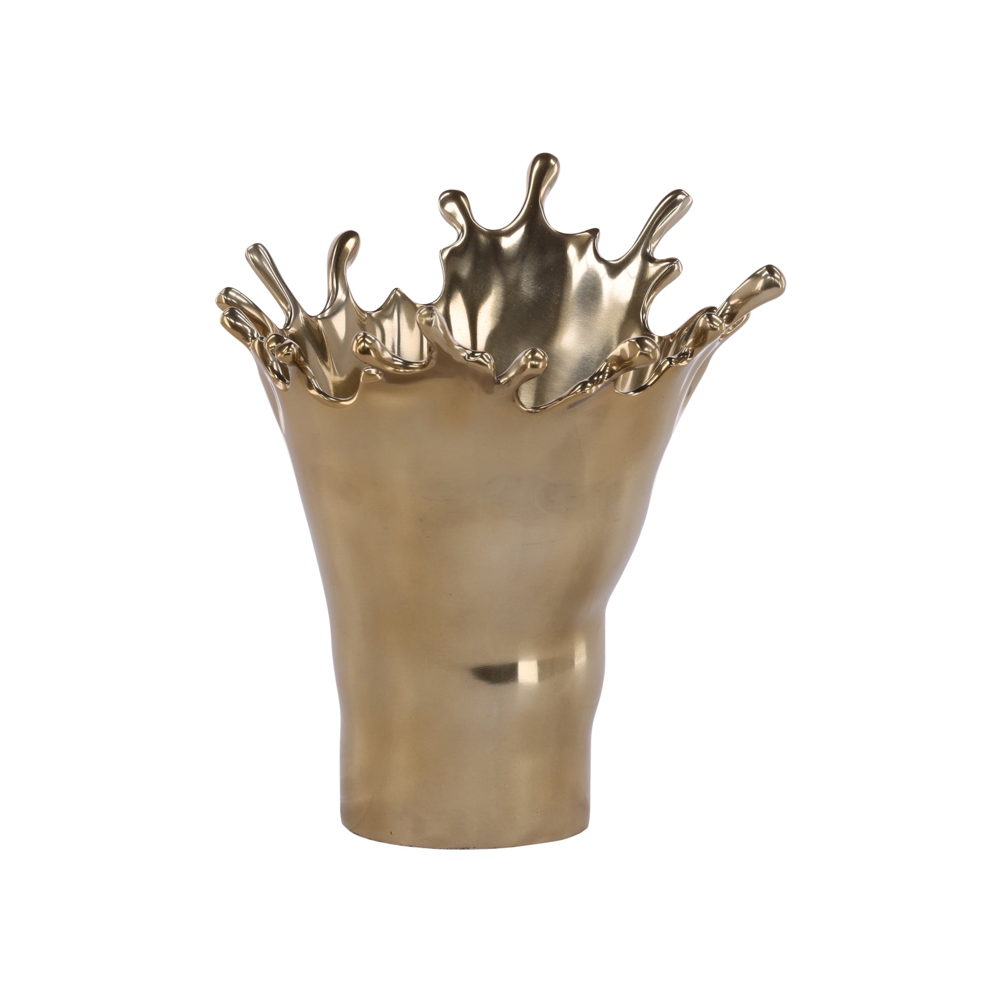 Evara Brass Sculptural Vase