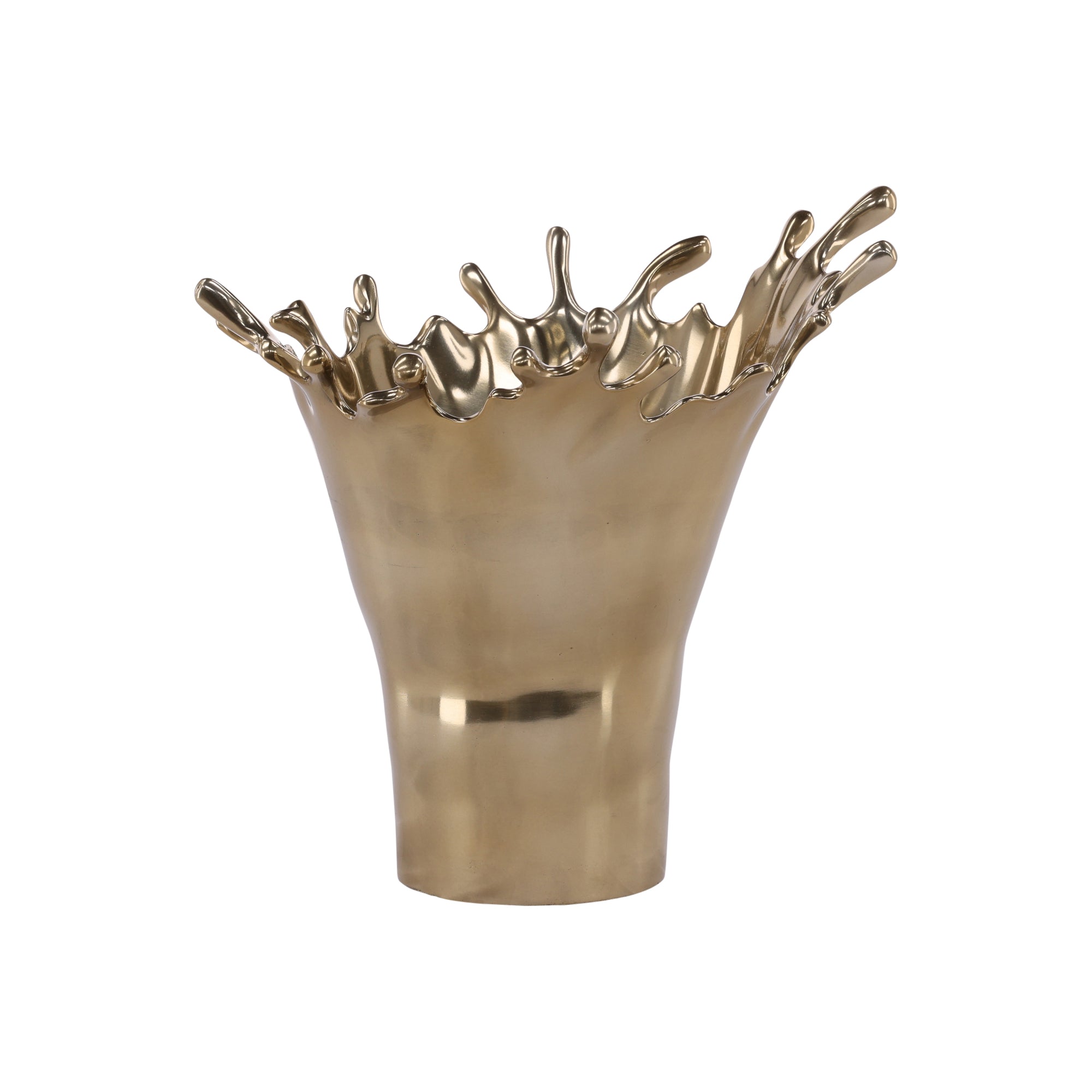 Evara Brass Sculptural Vase