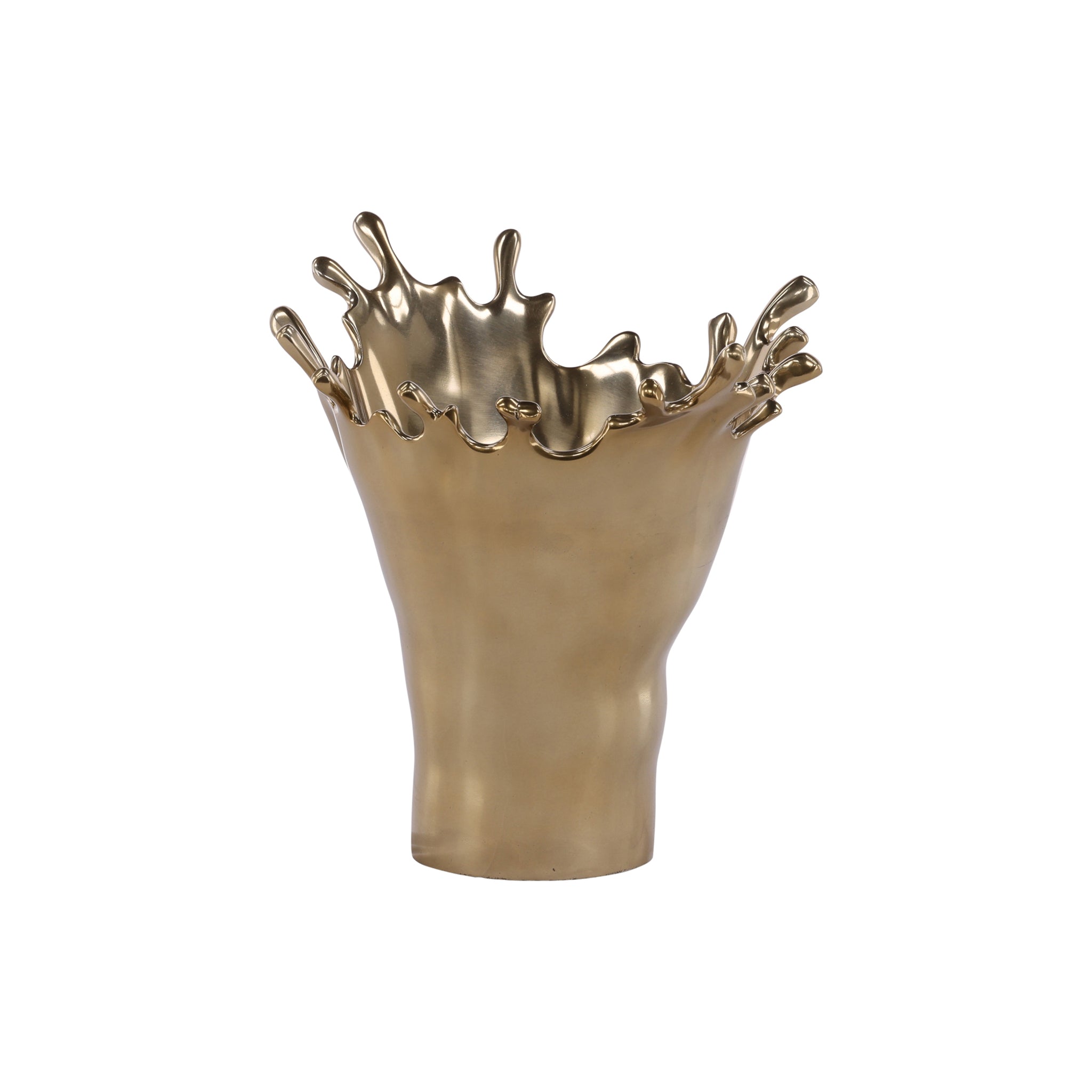 Evara Brass Sculptural Vase