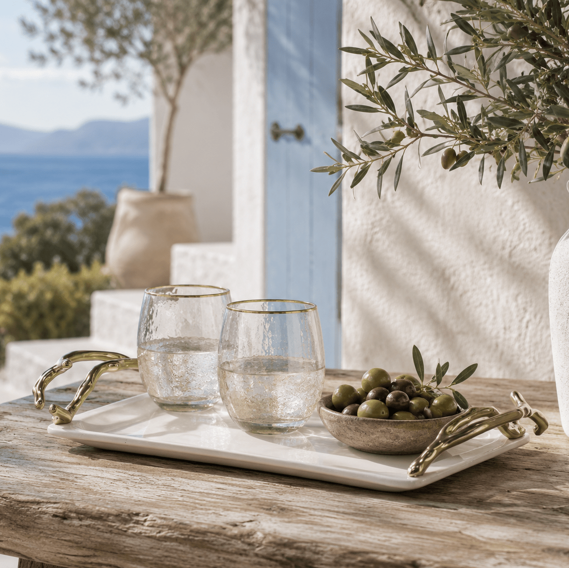 Sorrel Ceramic Serving Tray - Wisteria