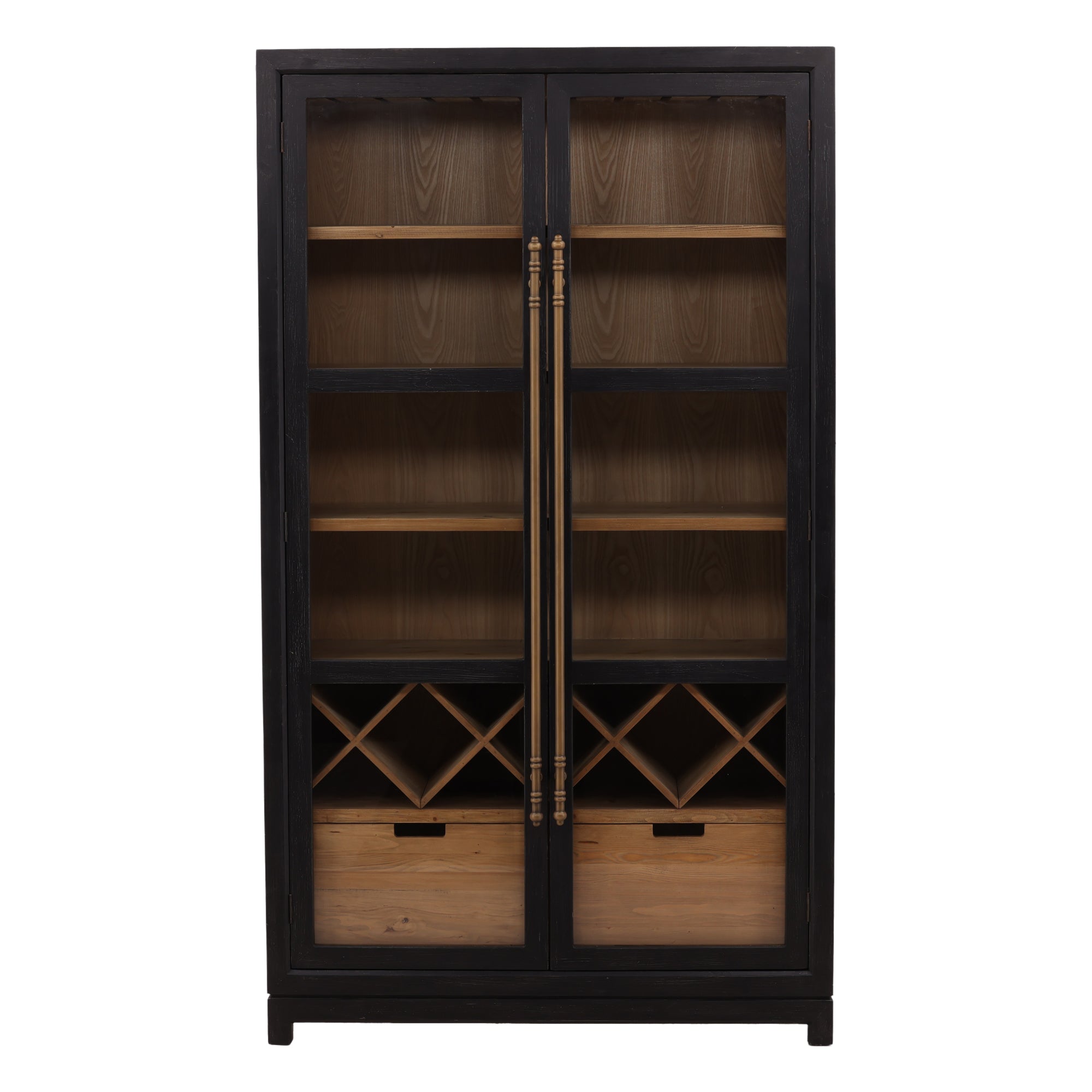 Cortelle Wood Glass Cabinet - Wisteria