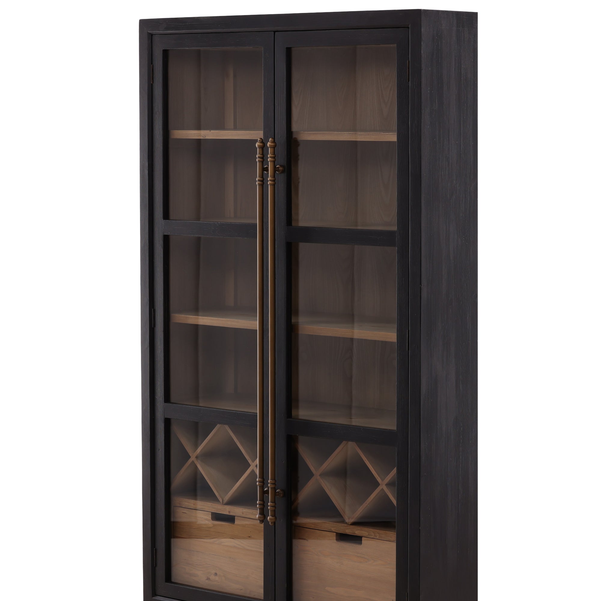 Cortelle Wood Glass Cabinet - Wisteria