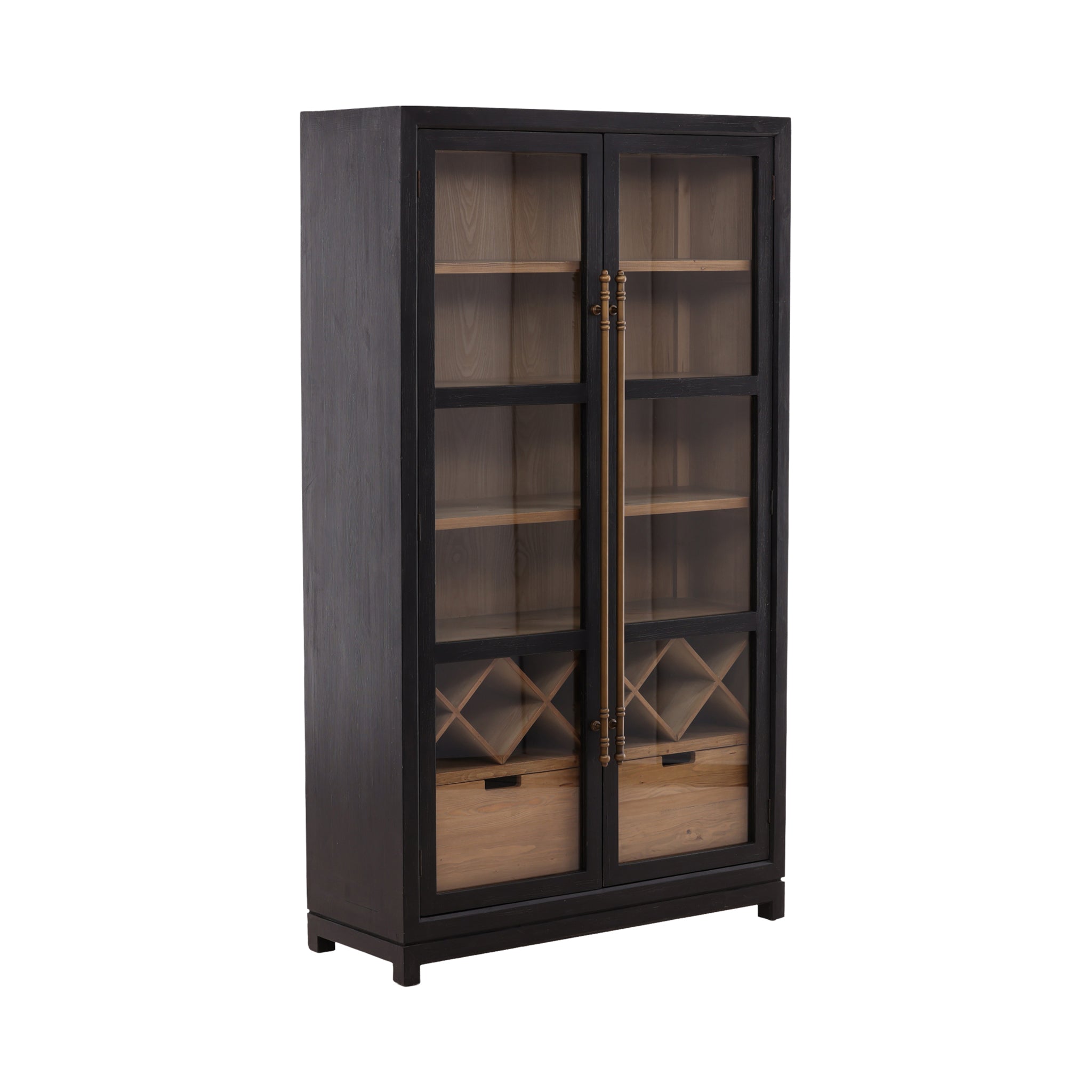 Cortelle Wood Glass Cabinet - Wisteria