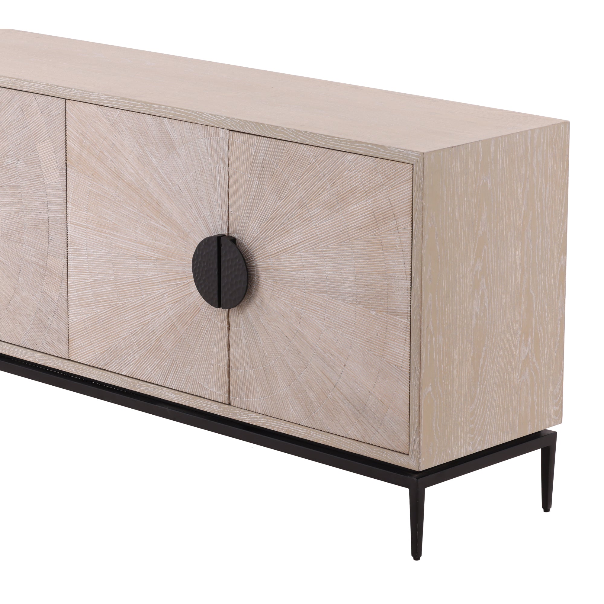 Bravion Sunburst Wood Sideboard - Wisteria