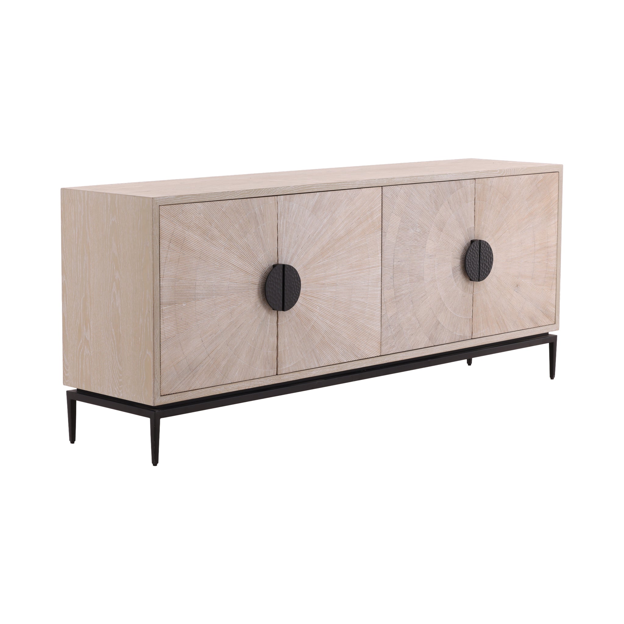 Bravion Sunburst Wood Sideboard - Wisteria