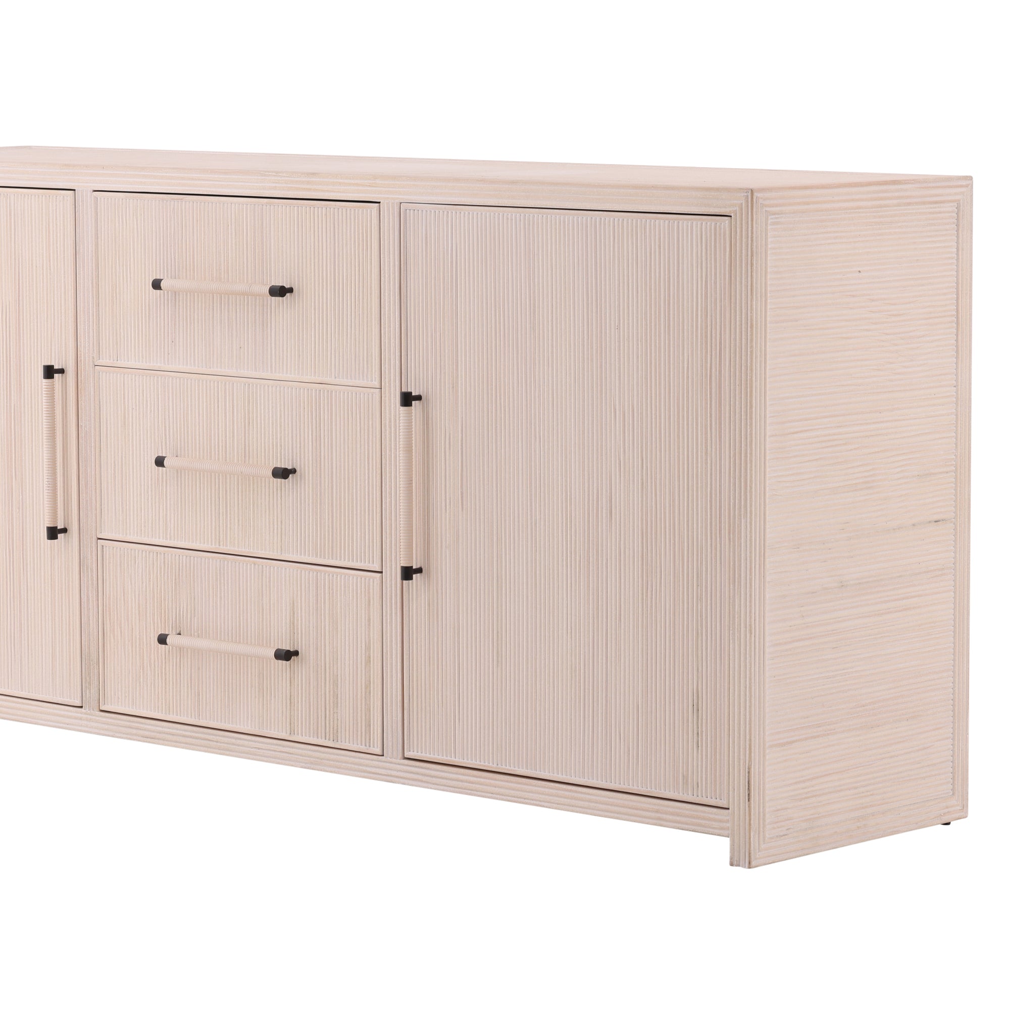 Calmere Ribbed Wood Sideboard - Wisteria