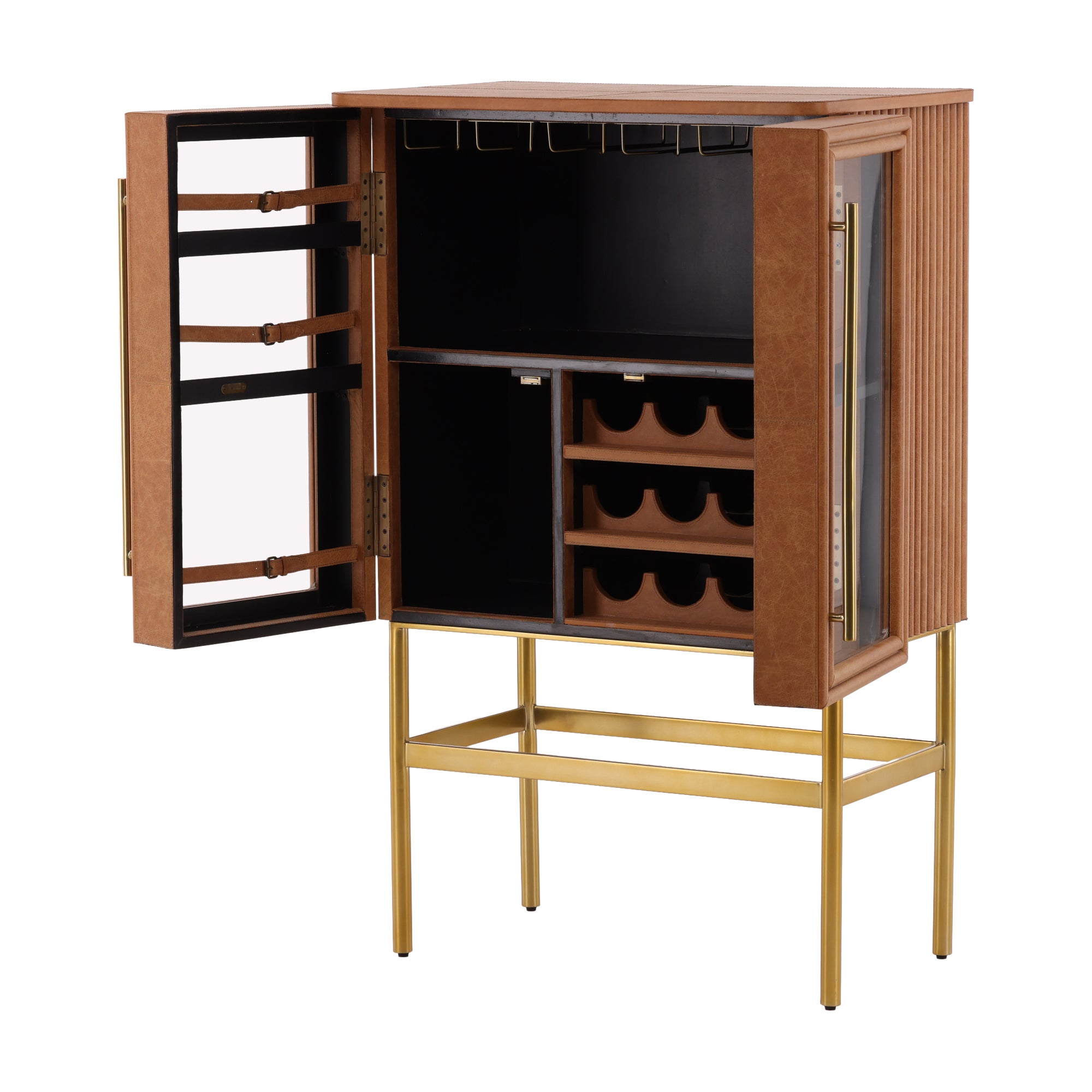 Calvino Fluted Wood Cabinet - Wisteria