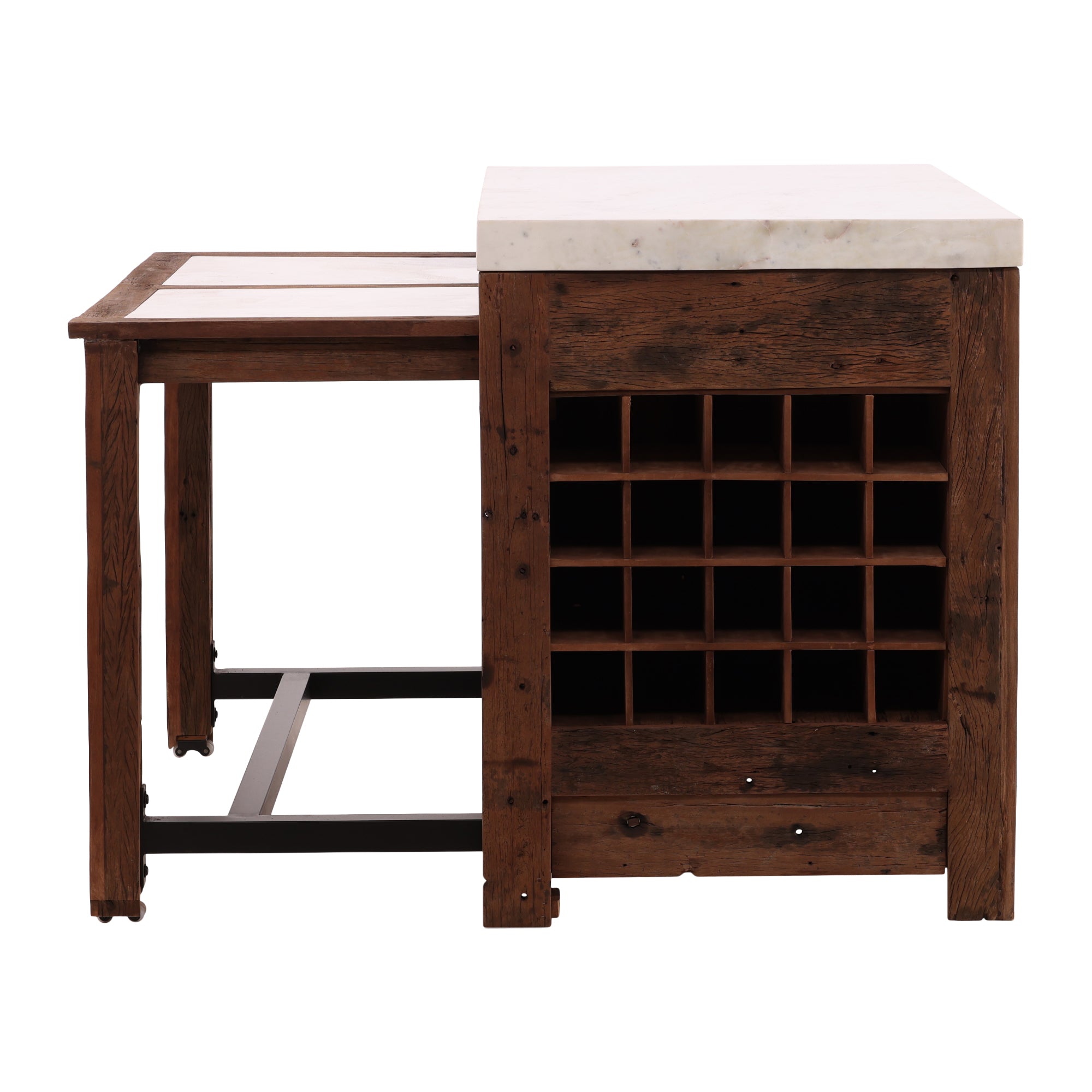 Varuna Marble Top Bar Table - Wisteria