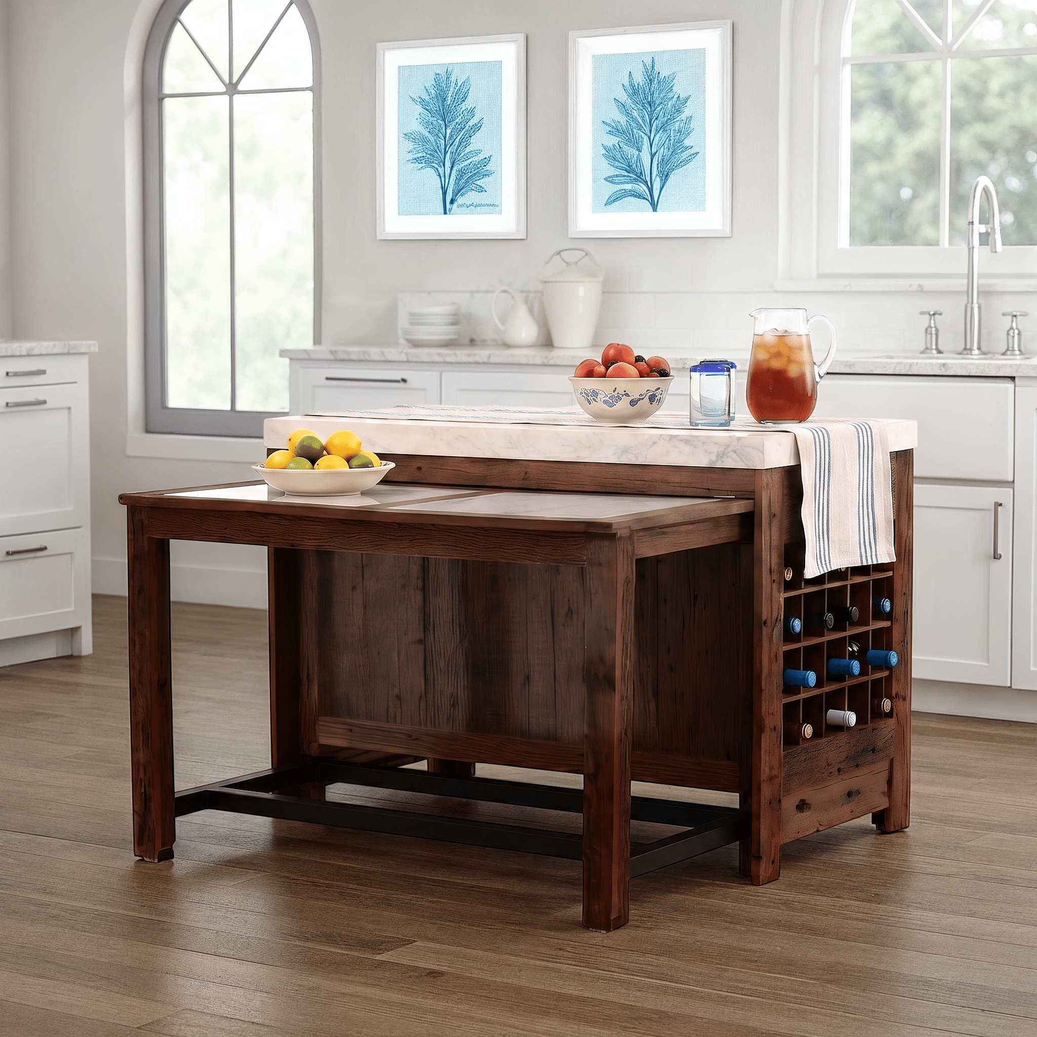 Varuna Marble Top Bar Table - Wisteria