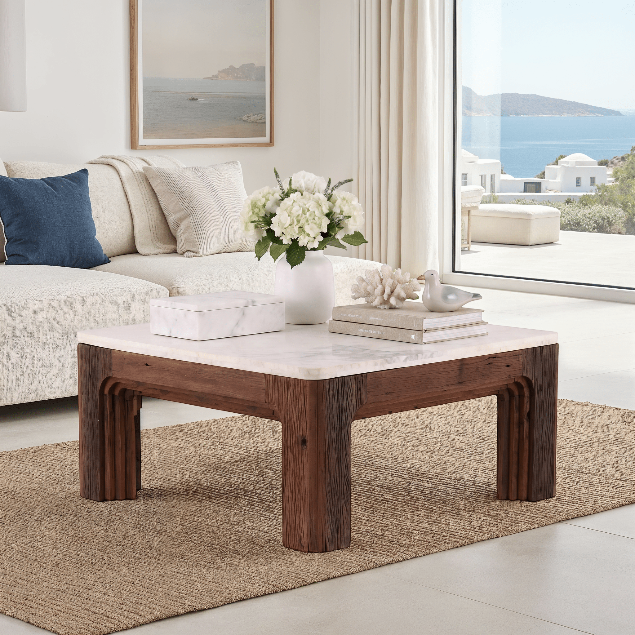 Caldoro Marble Coffee Table - Wisteria