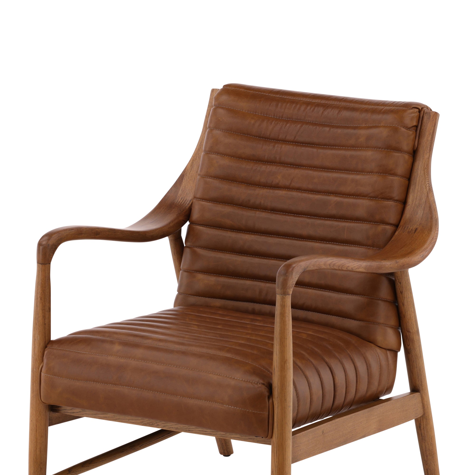 Vauricen Oak Leather Chair