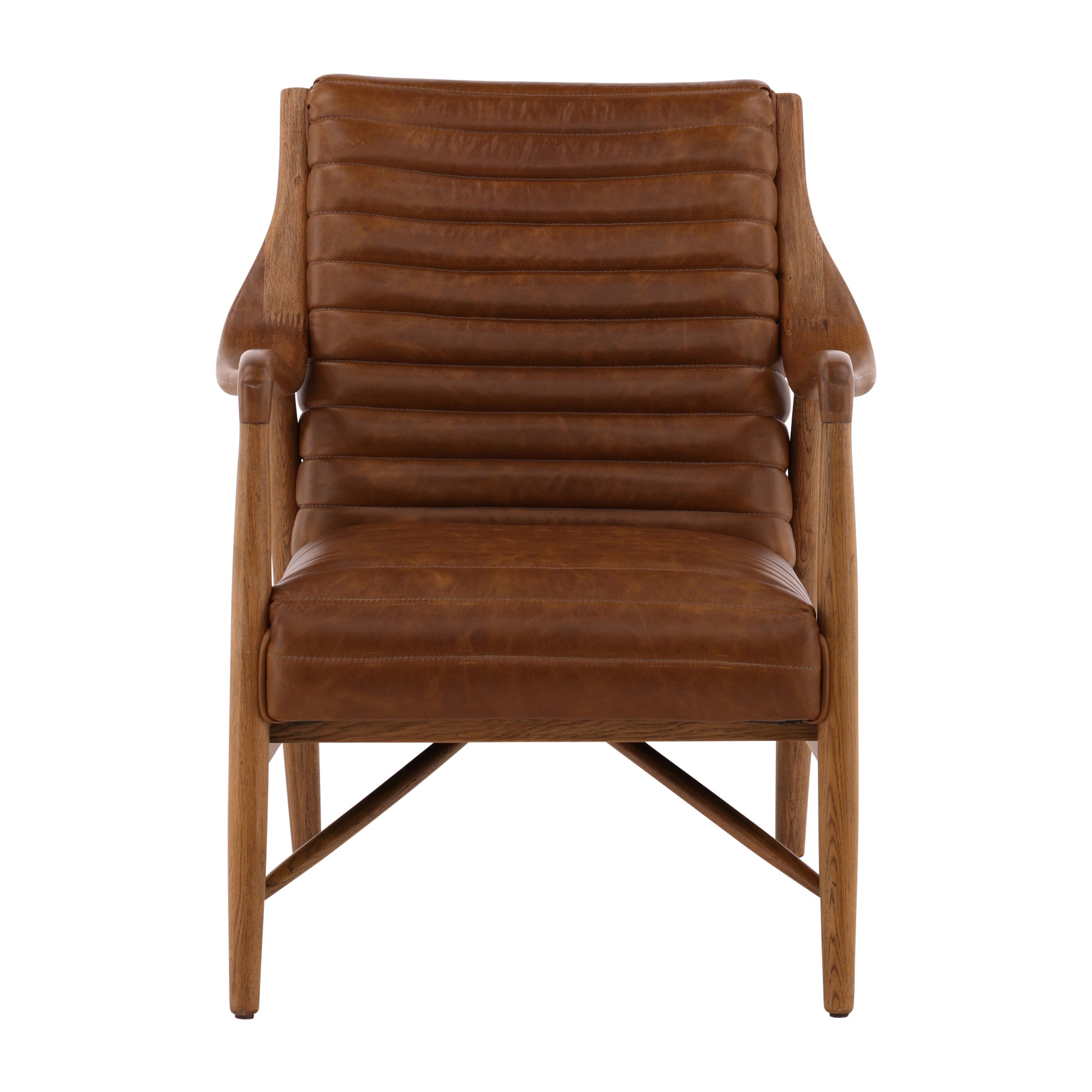 Vauricen Oak Leather Chair
