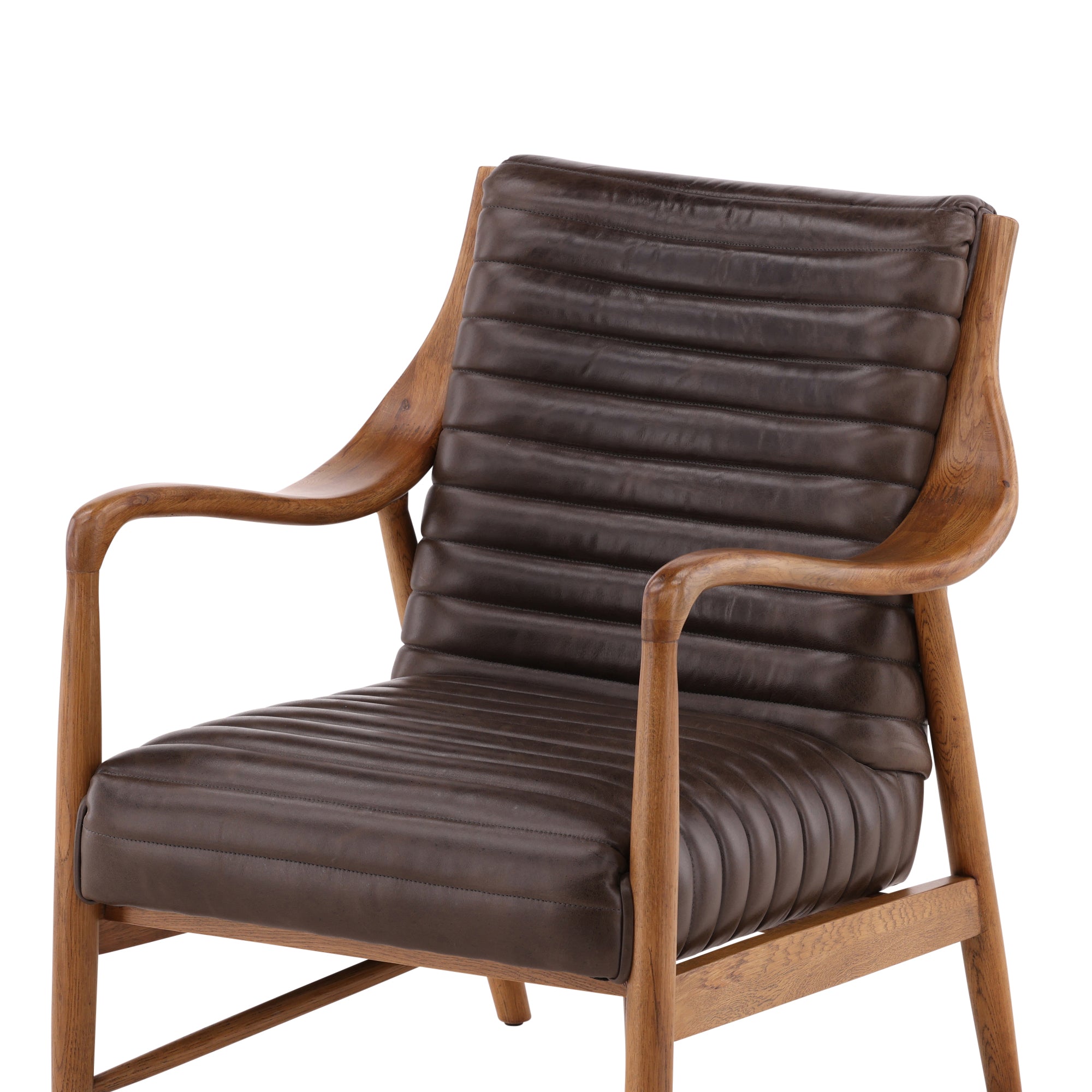 Vauricen Oak Leather Chair