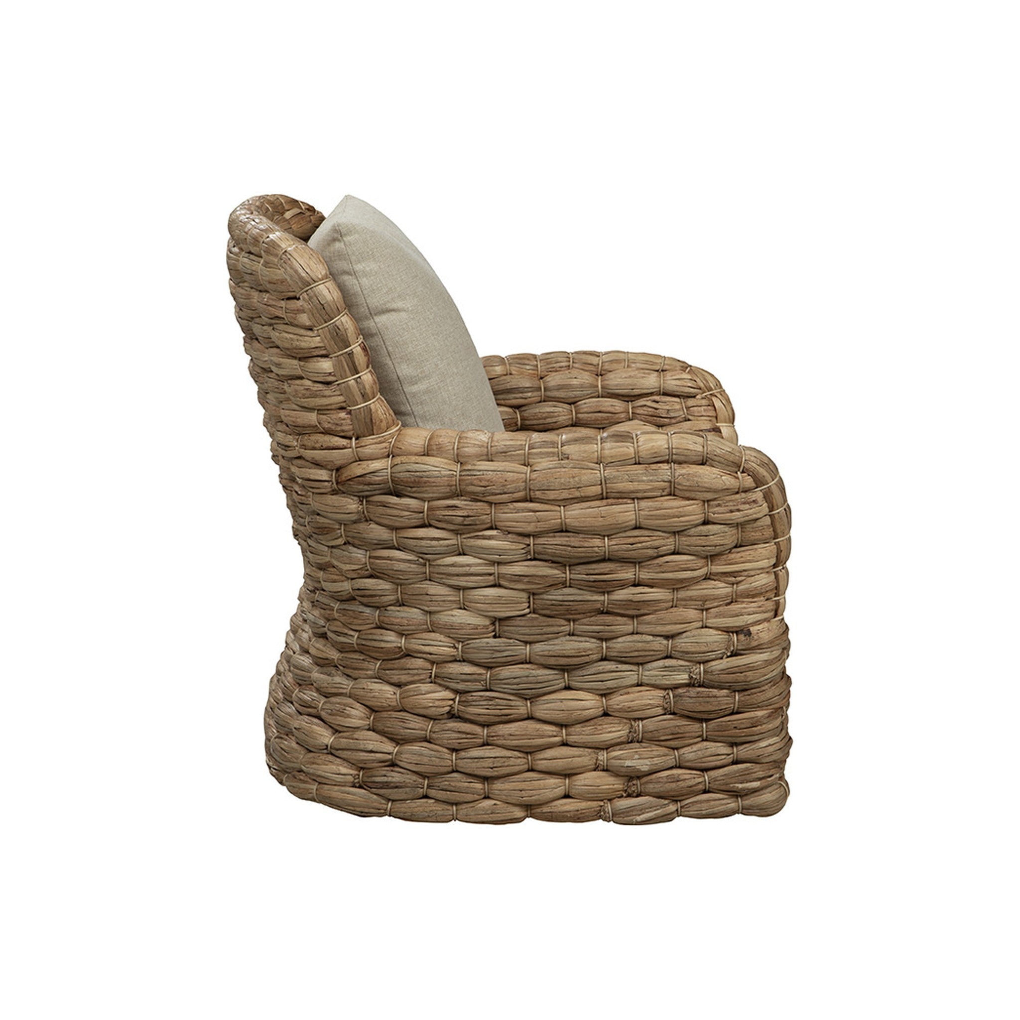 Tobago Woven Banana Leaf Swivel Chair - Wisteria