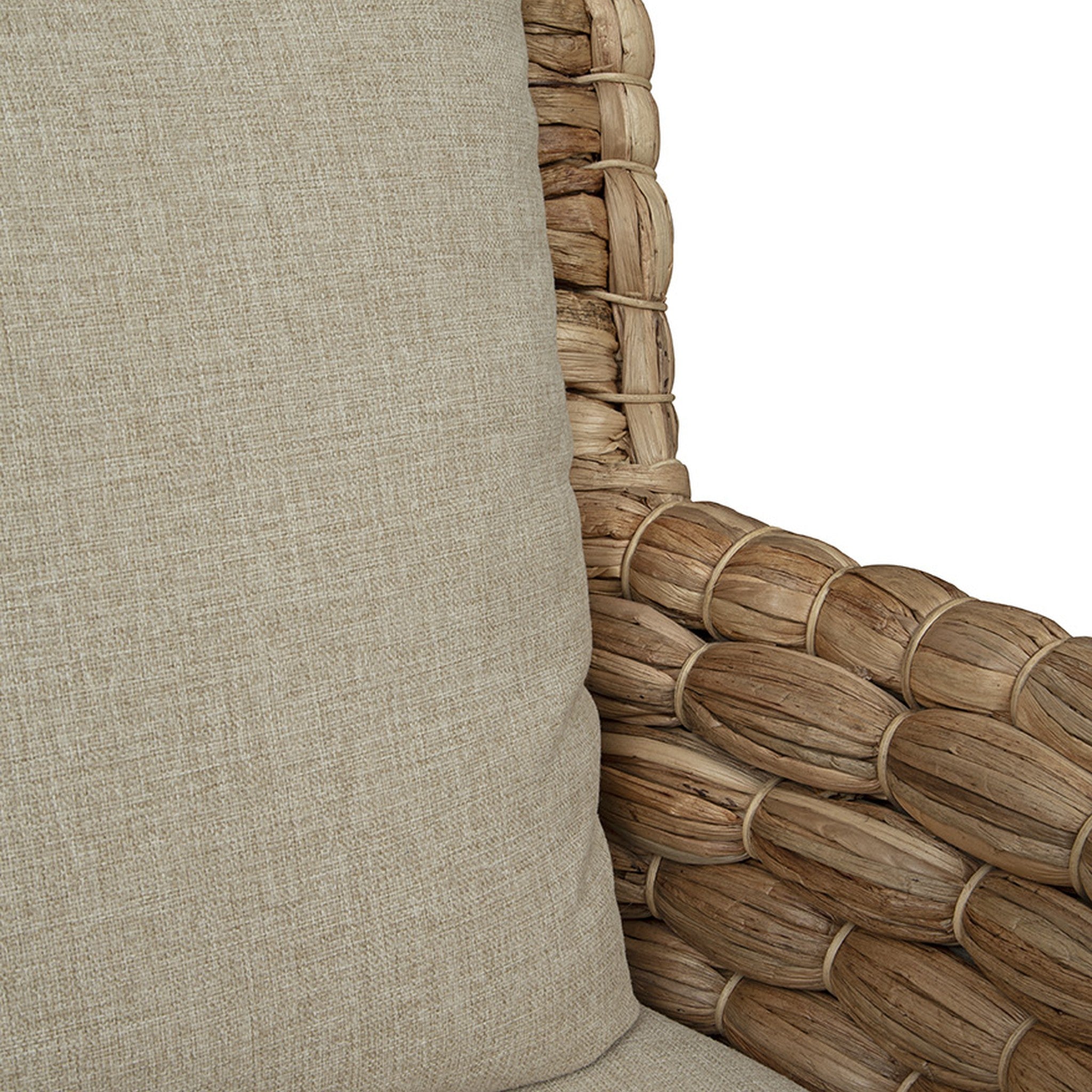 Tobago Woven Banana Leaf Swivel Chair - Wisteria
