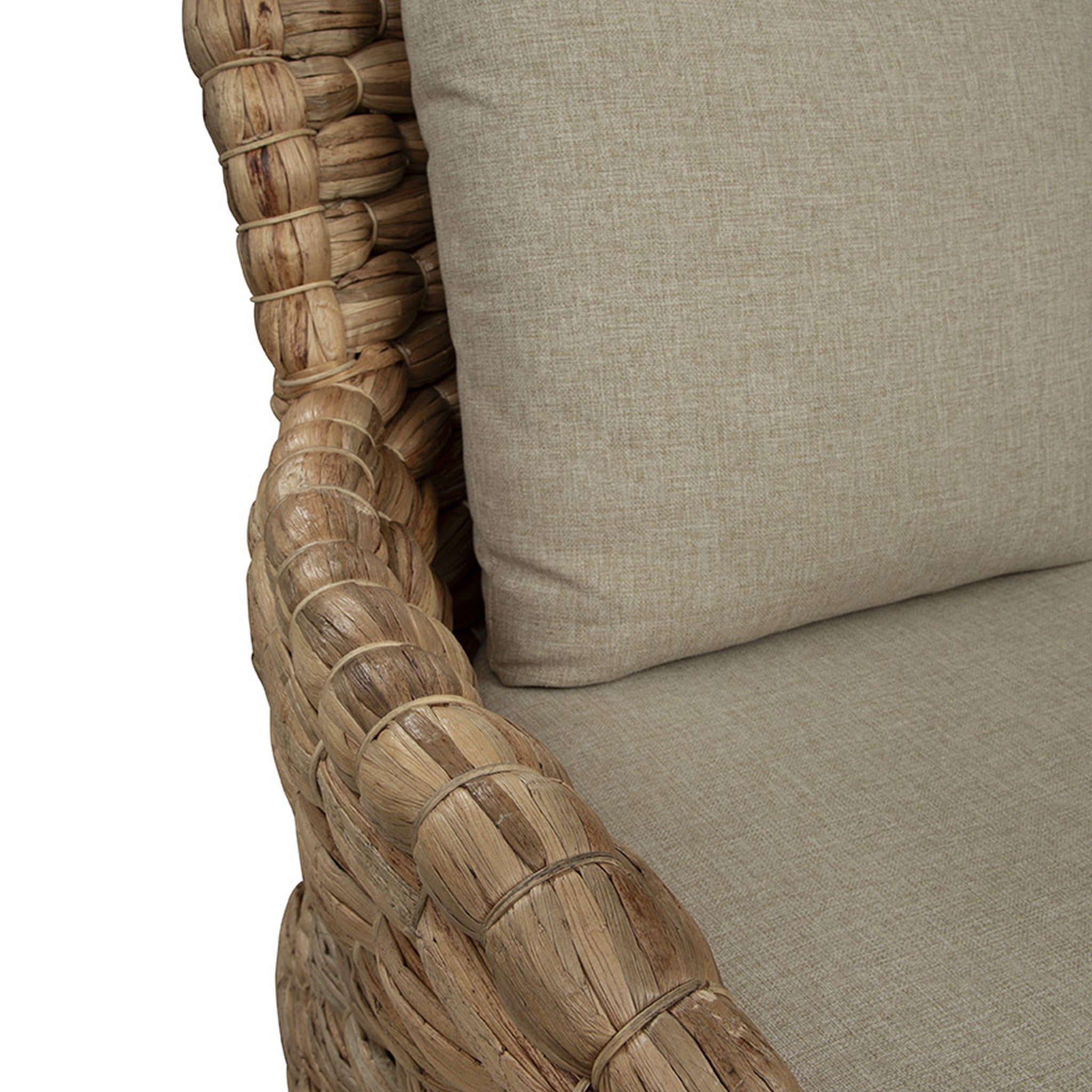 Tobago Woven Banana Leaf Swivel Chair - Wisteria