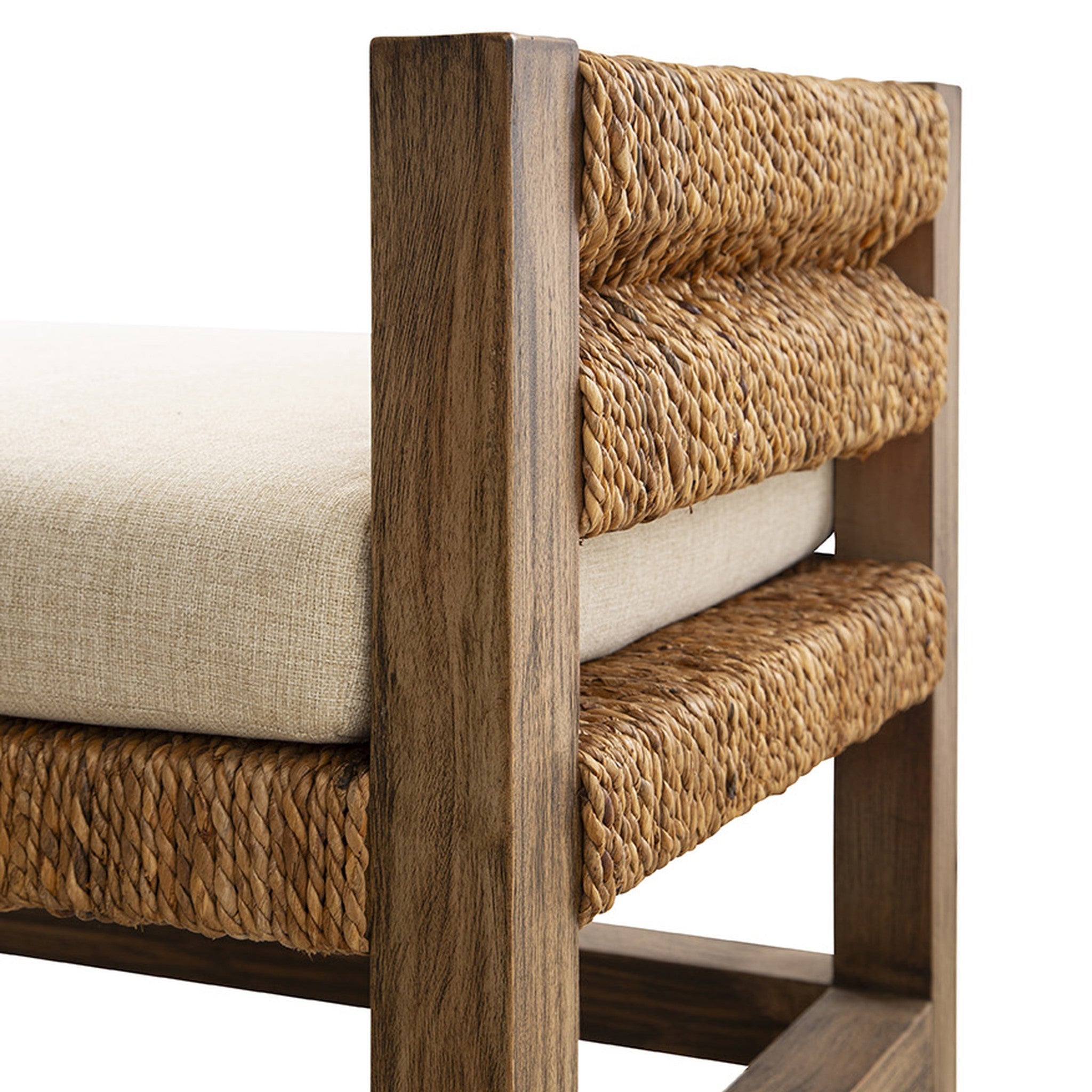 Gili Woven Banana Leaf Bench - Wisteria