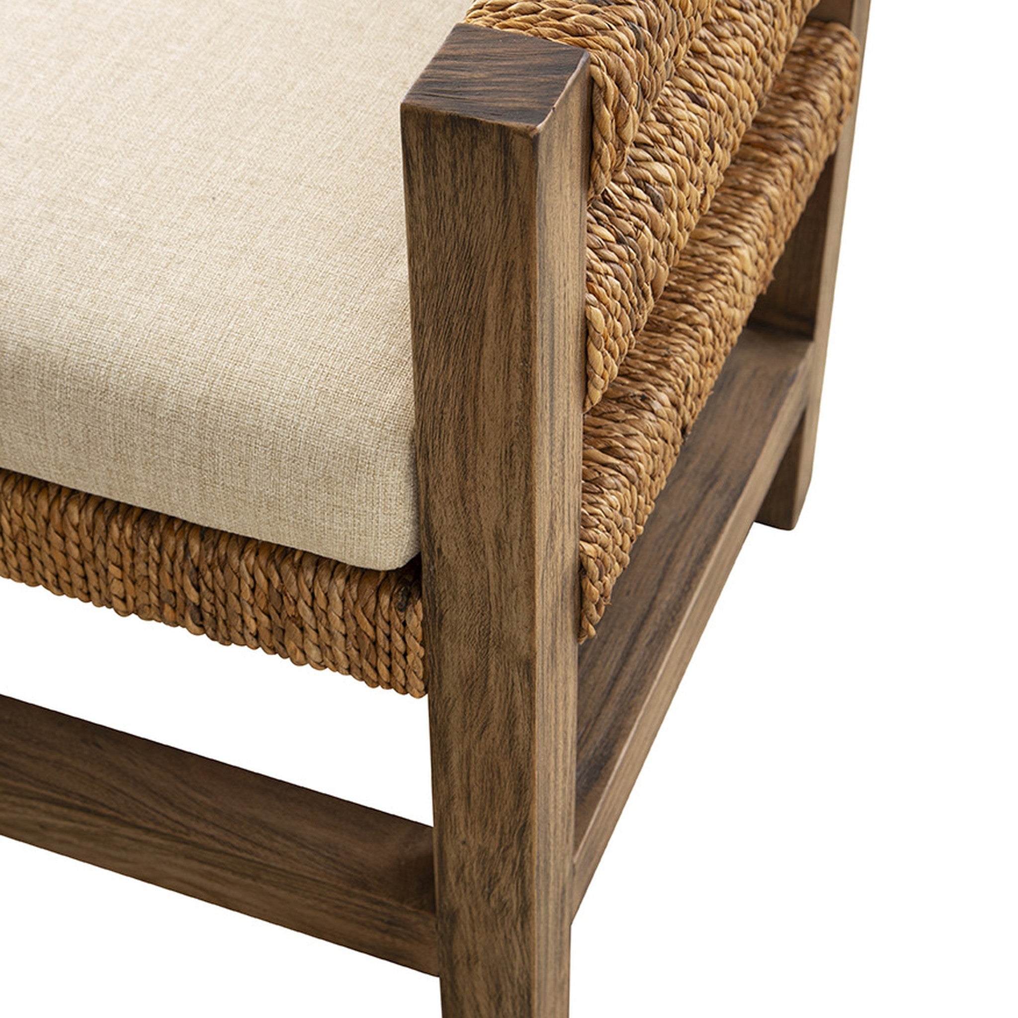 Gili Woven Banana Leaf Bench - Wisteria