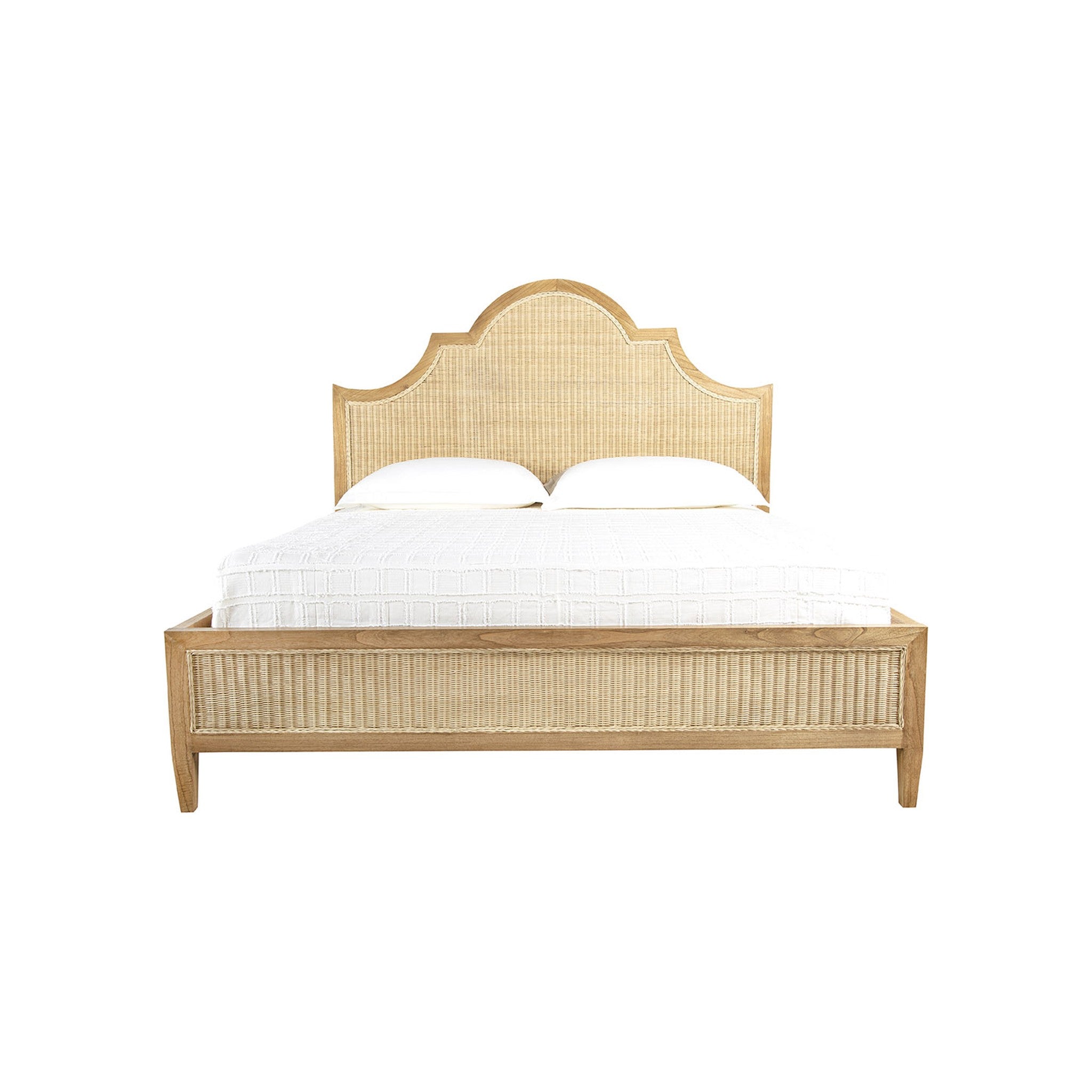 Hydra Woven Rattan King Bed - Wisteria