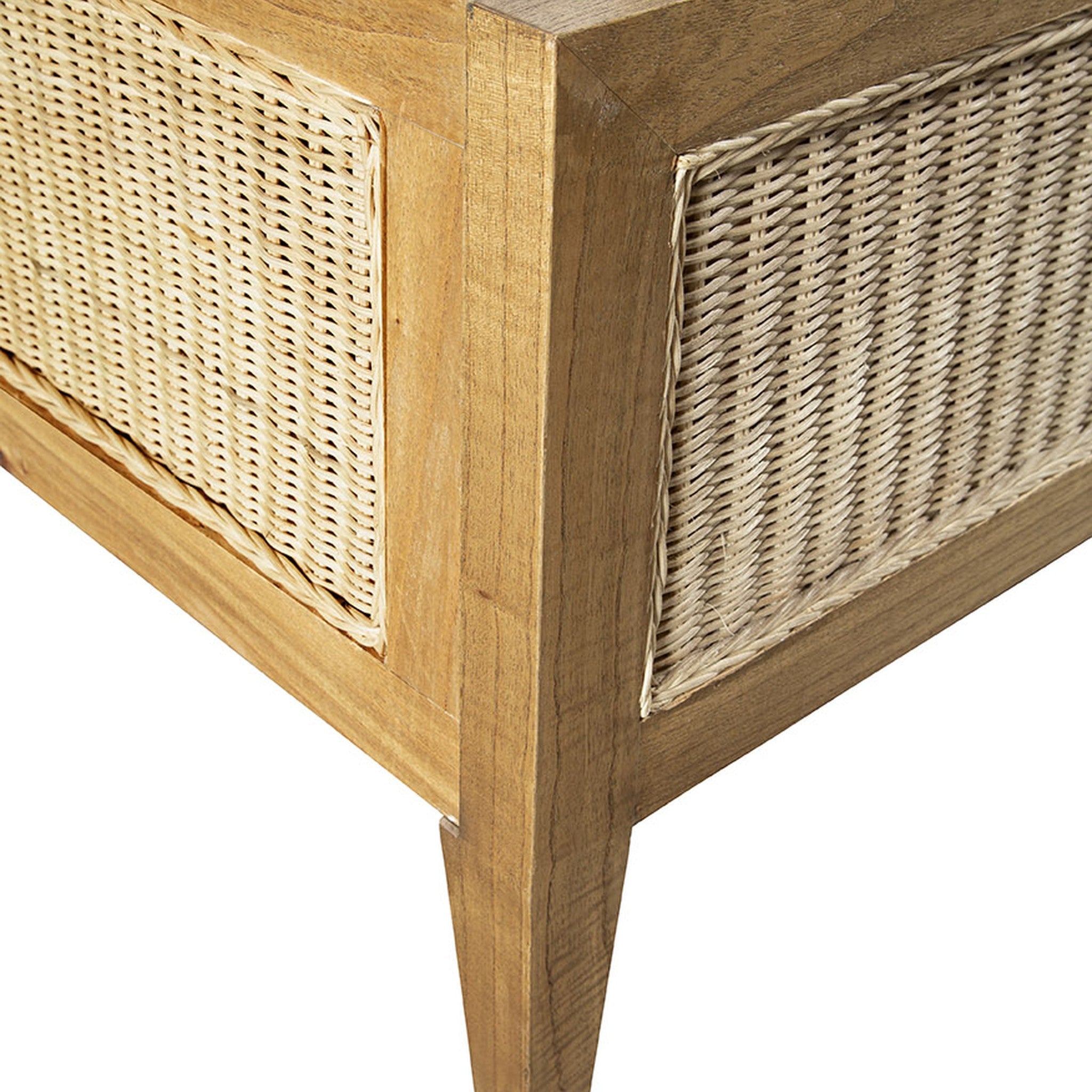 Hydra Woven Rattan King Bed - Wisteria