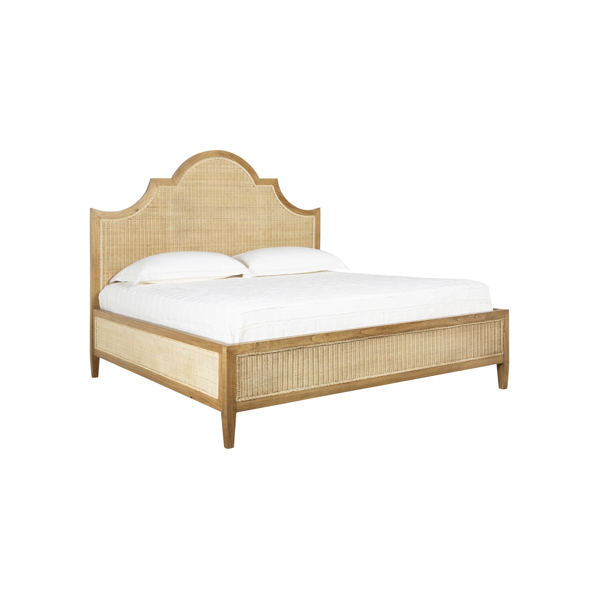 Hydra Woven Rattan King Bed - Wisteria