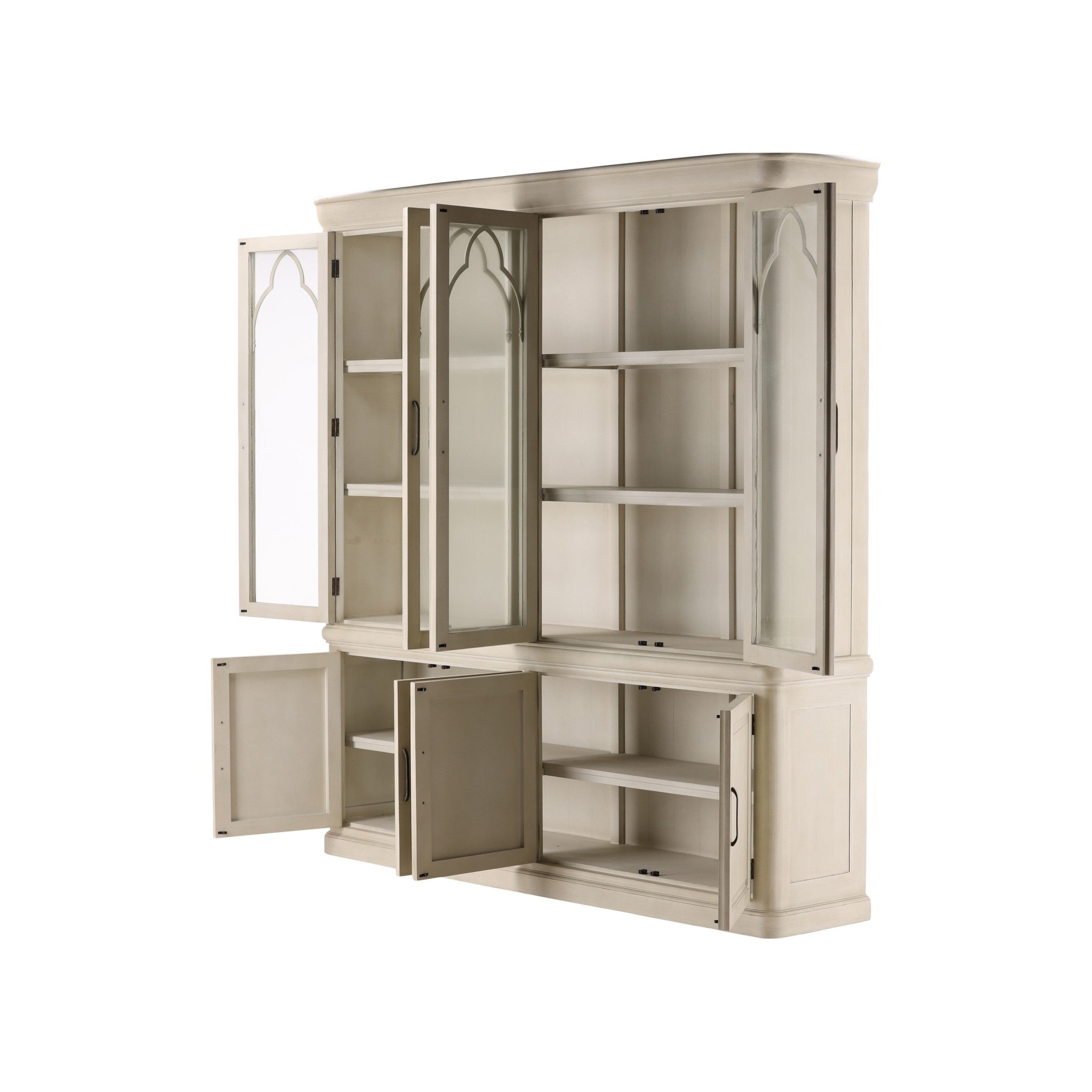 Tanger Painted Alder Wood and Glass Display Cabinet - Wisteria
