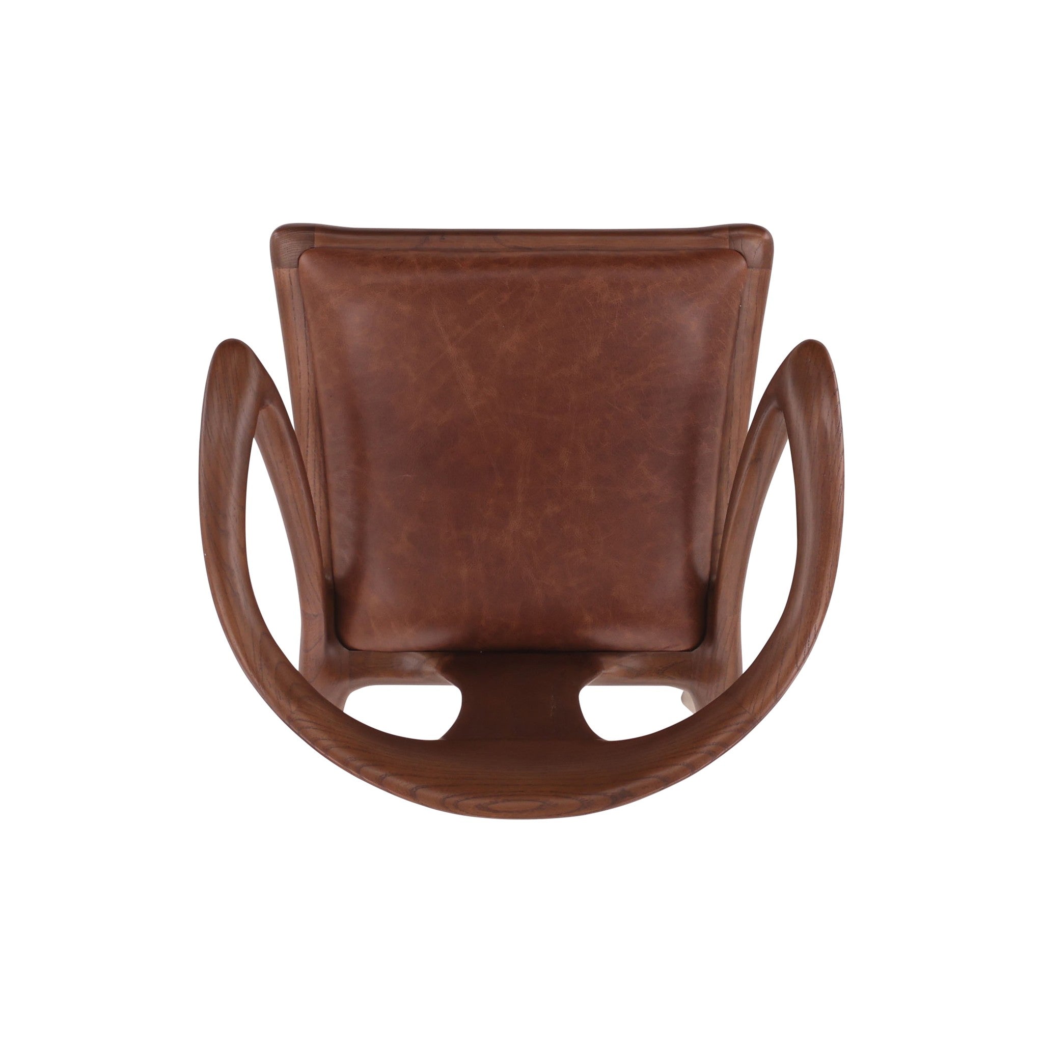 Odense Solid Ash Wood and Leather Dining Arm Chair - Wisteria