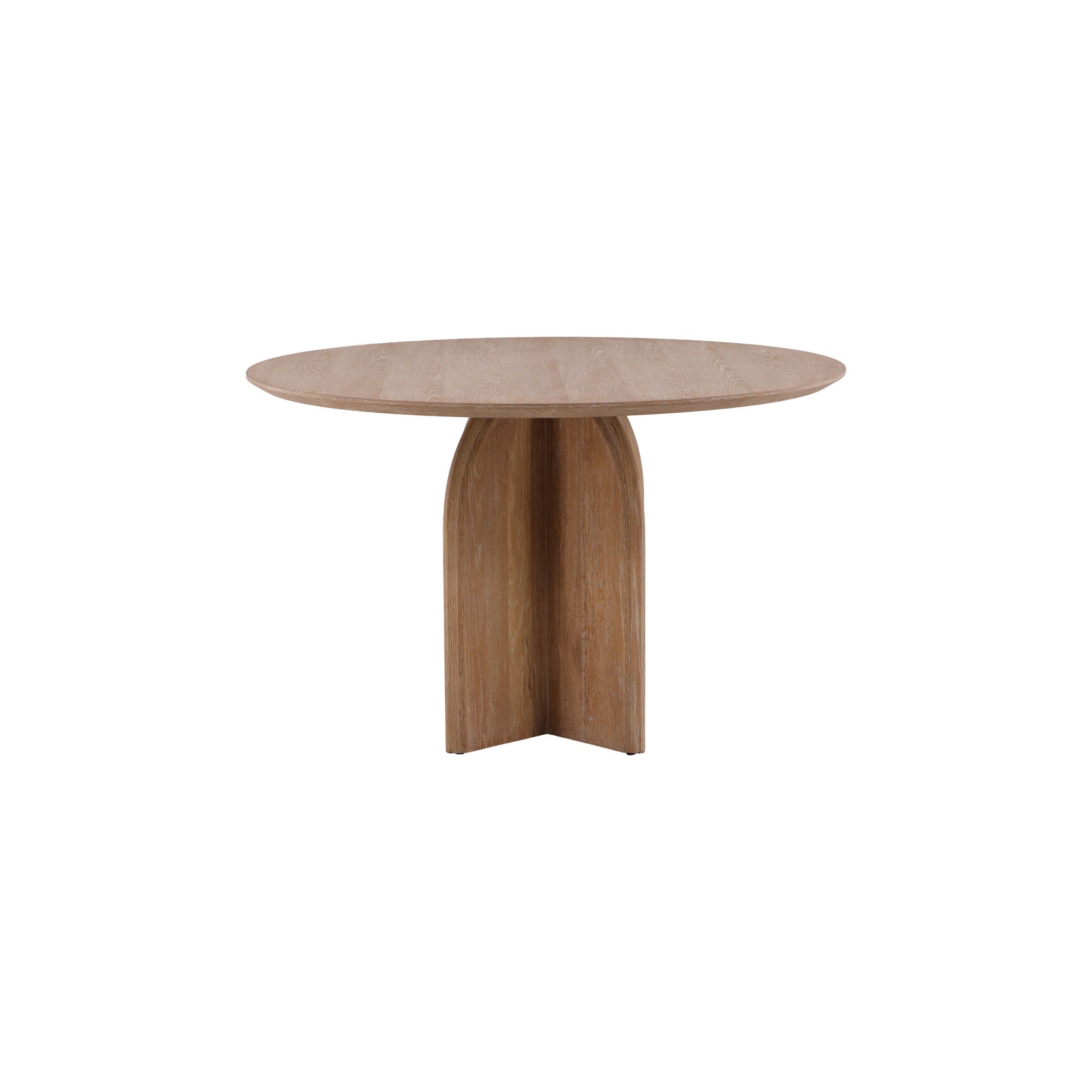 Mijas Sculpted Wood Round Dining Table - Wisteria