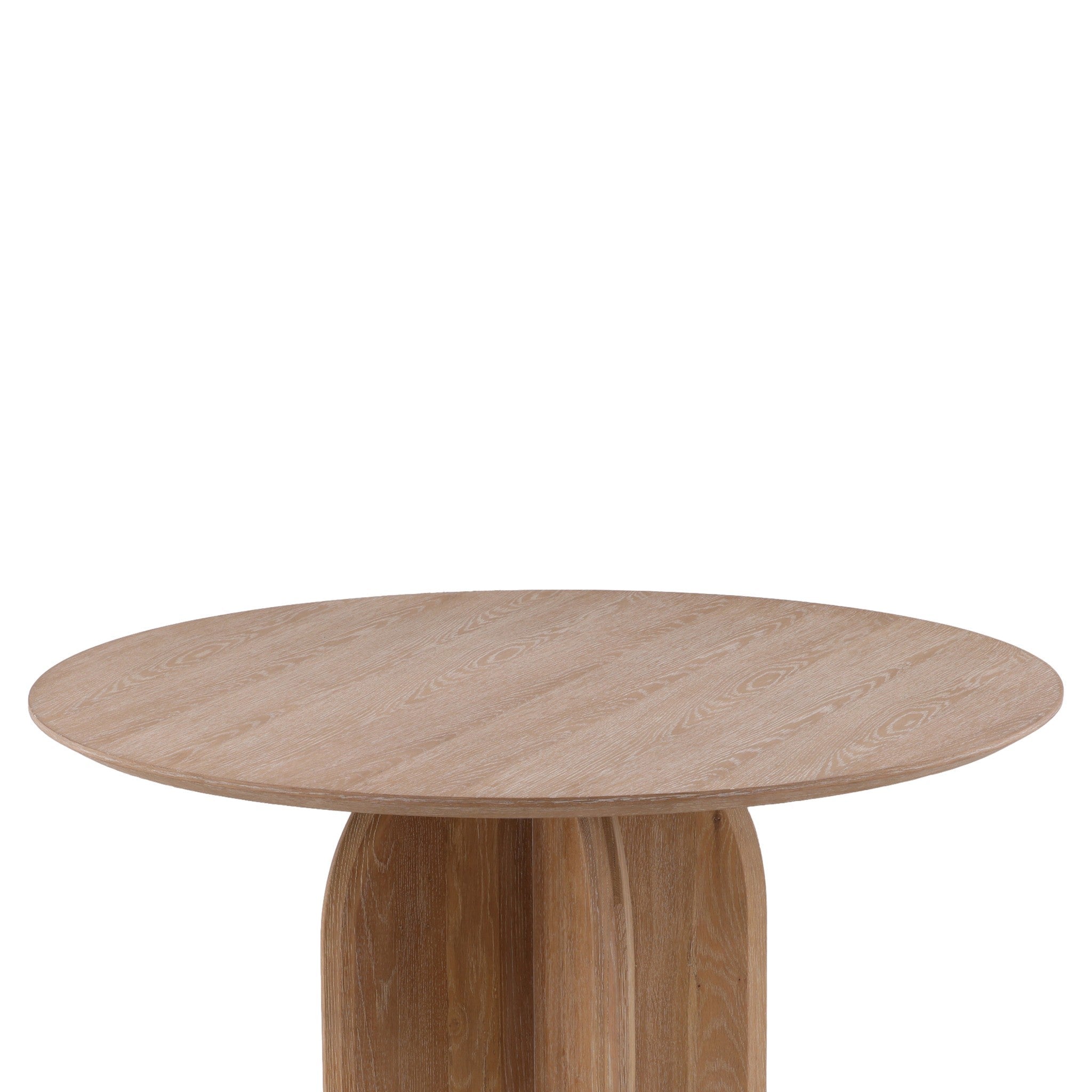 Mijas Sculpted Wood Round Dining Table - Wisteria