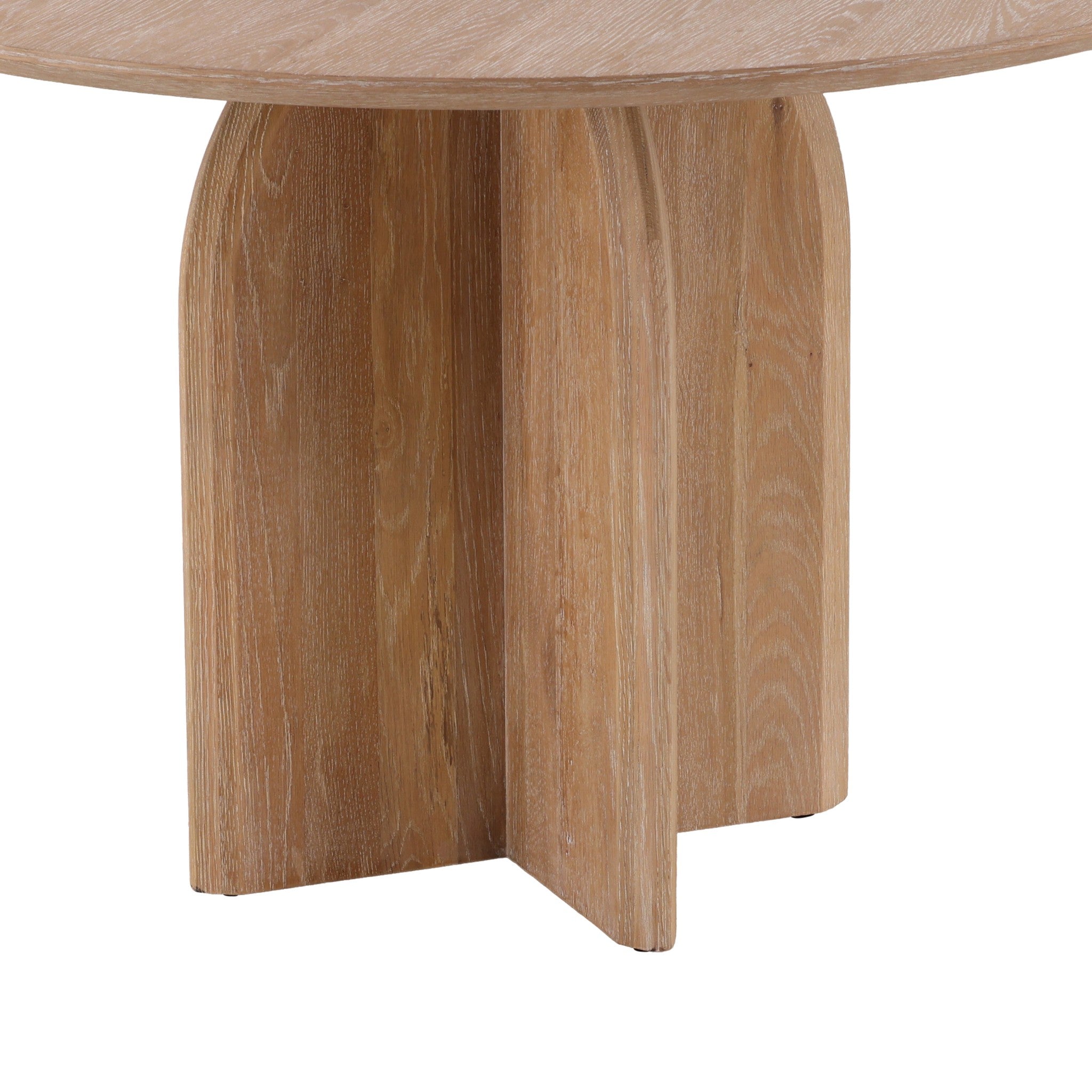 Mijas Sculpted Wood Round Dining Table - Wisteria
